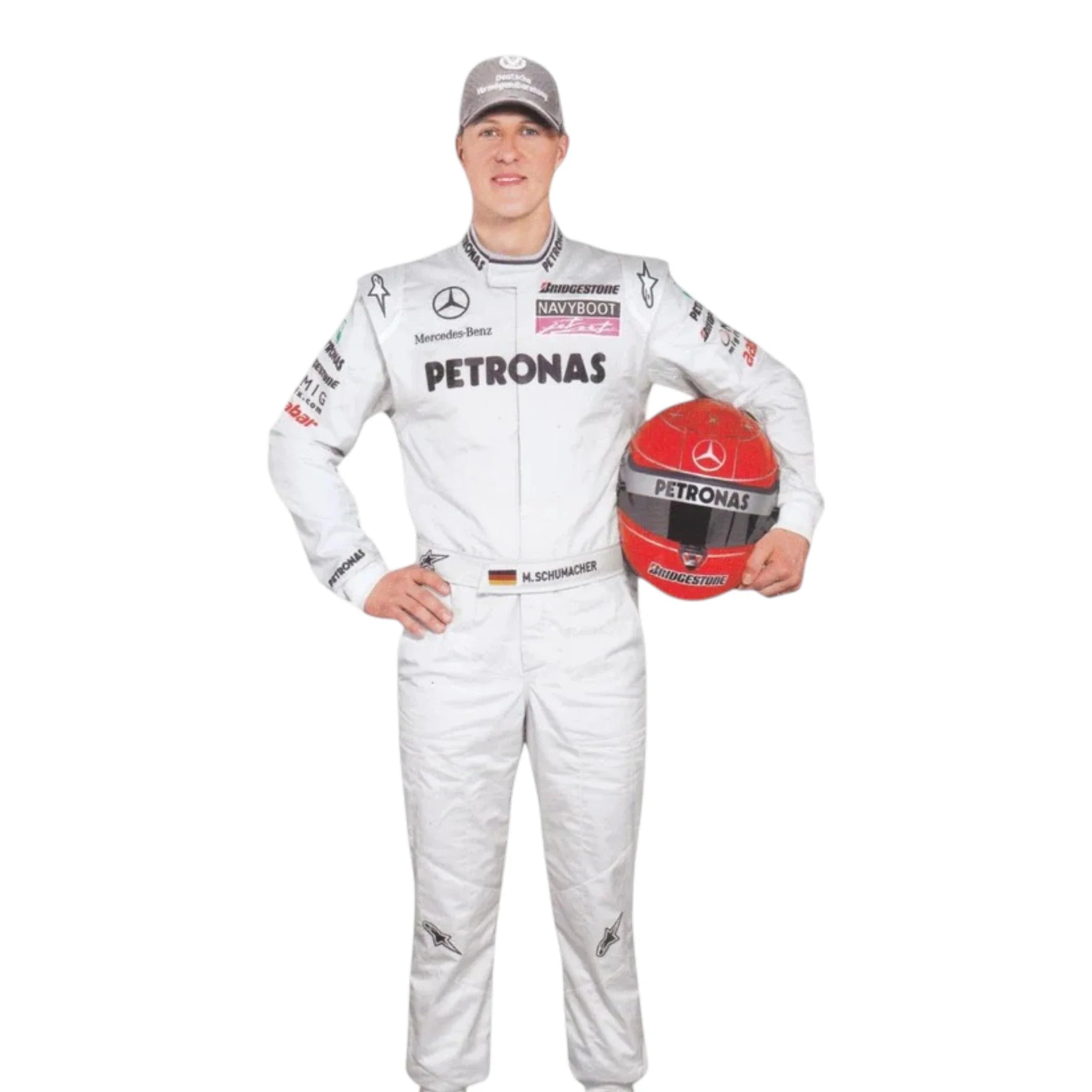 Michael Schumacher 2010 Mercedes-AMG Petronas F1 Racing Suit product view - Grand Flex Racewear