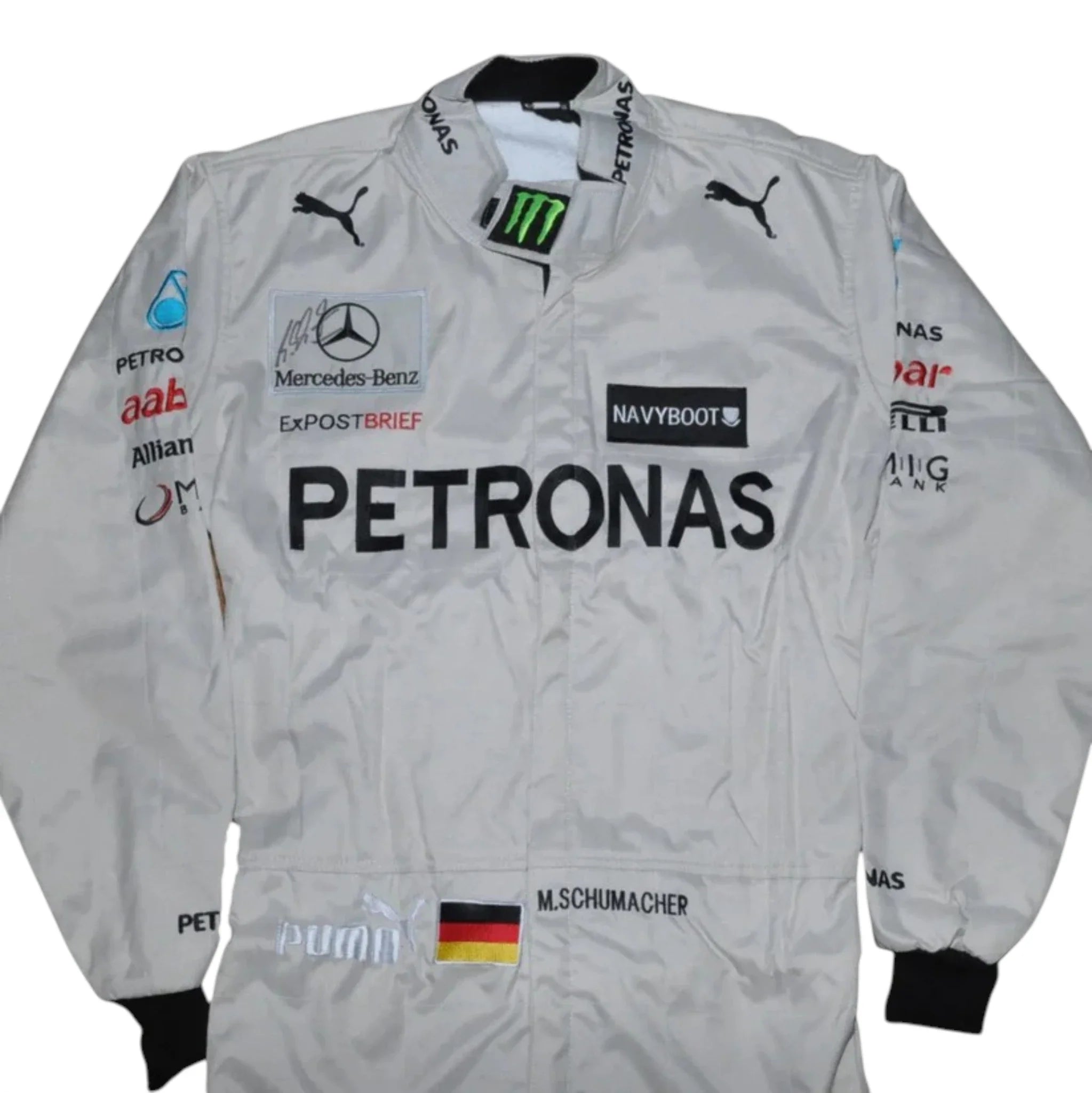 Michael Schumacher 2012 Mercedes-AMG Petronas F1 Racing Suit detail view 4 - Grand Flex Racewear