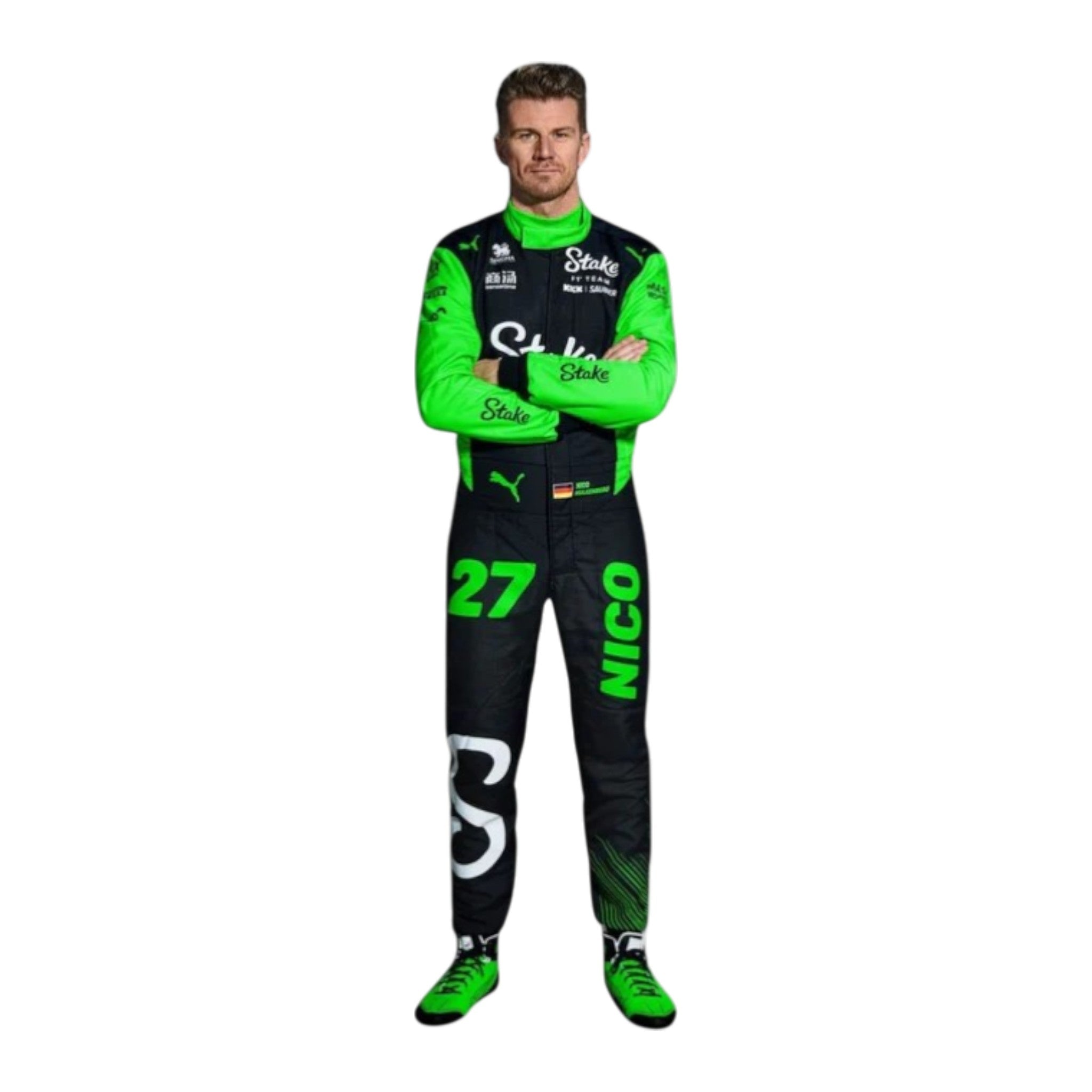 Nico Hülkenberg 2025 Kick Sauber F1 Race Suit product view - Grand Flex Racewear