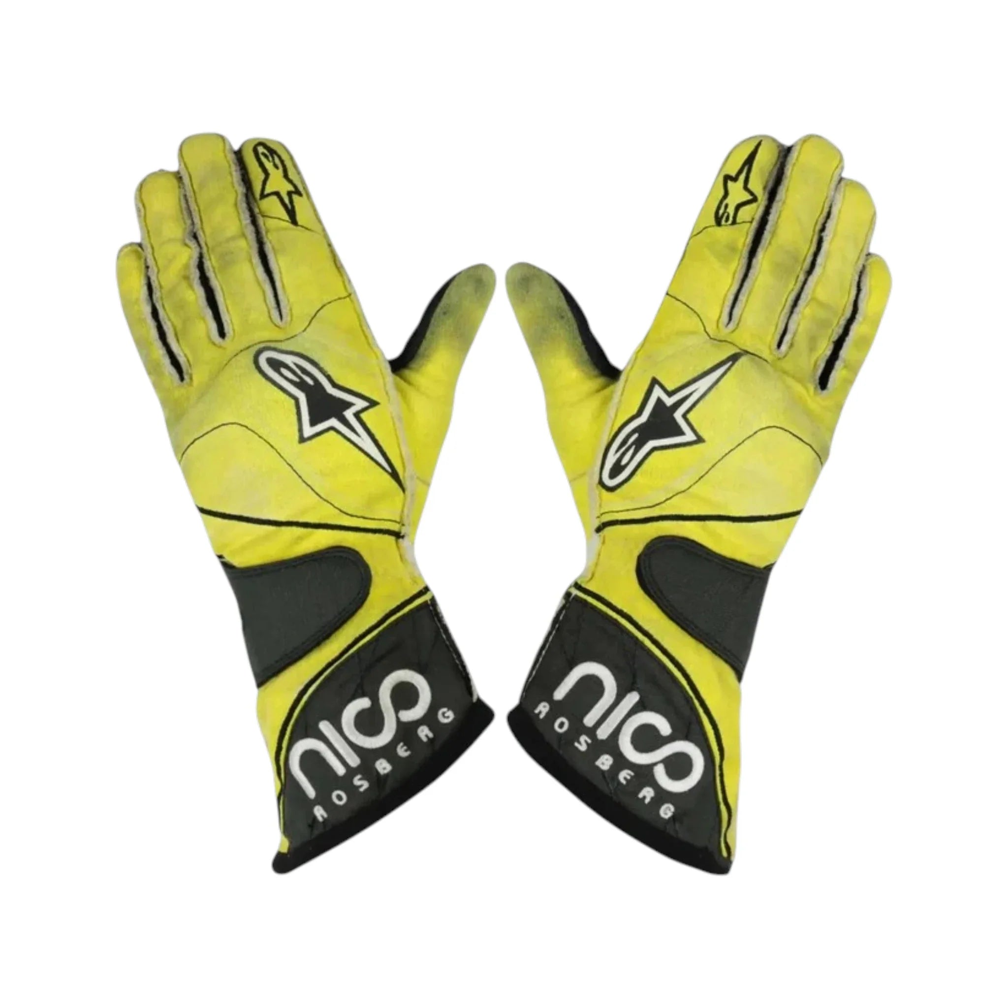 Nico Rosberg 2011 Mercedes-AMG Petronas F1 Racing Gloves product view - Grand Flex Racewear