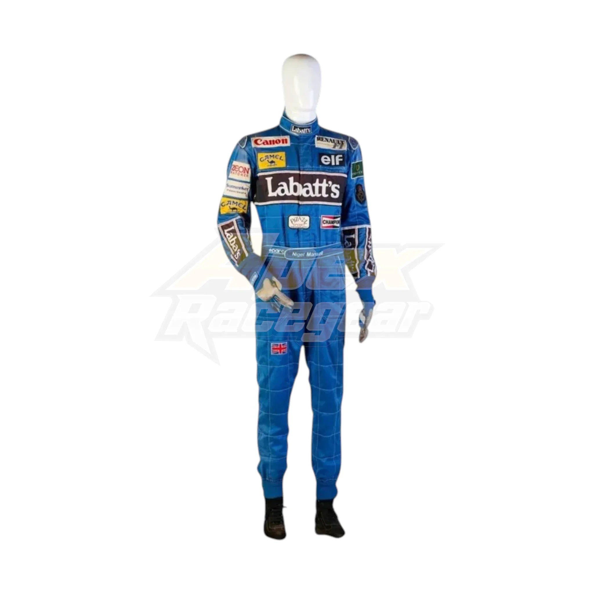 Nigel Mansell 1992 Williams F1 Racing Suit product view - Grand Flex Racewear