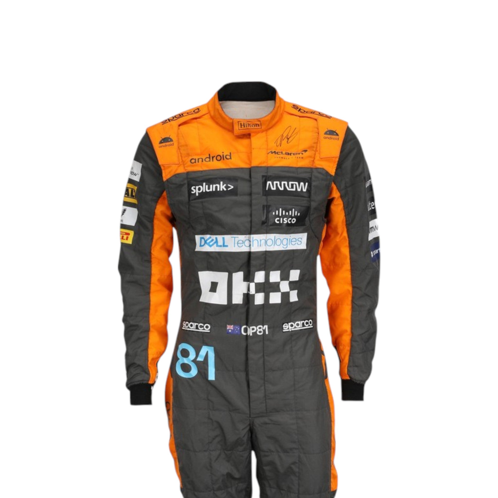 Oscar Piastri 2023 Mclaren F1 Race Suit detail view 2 - Grand Flex Racewear