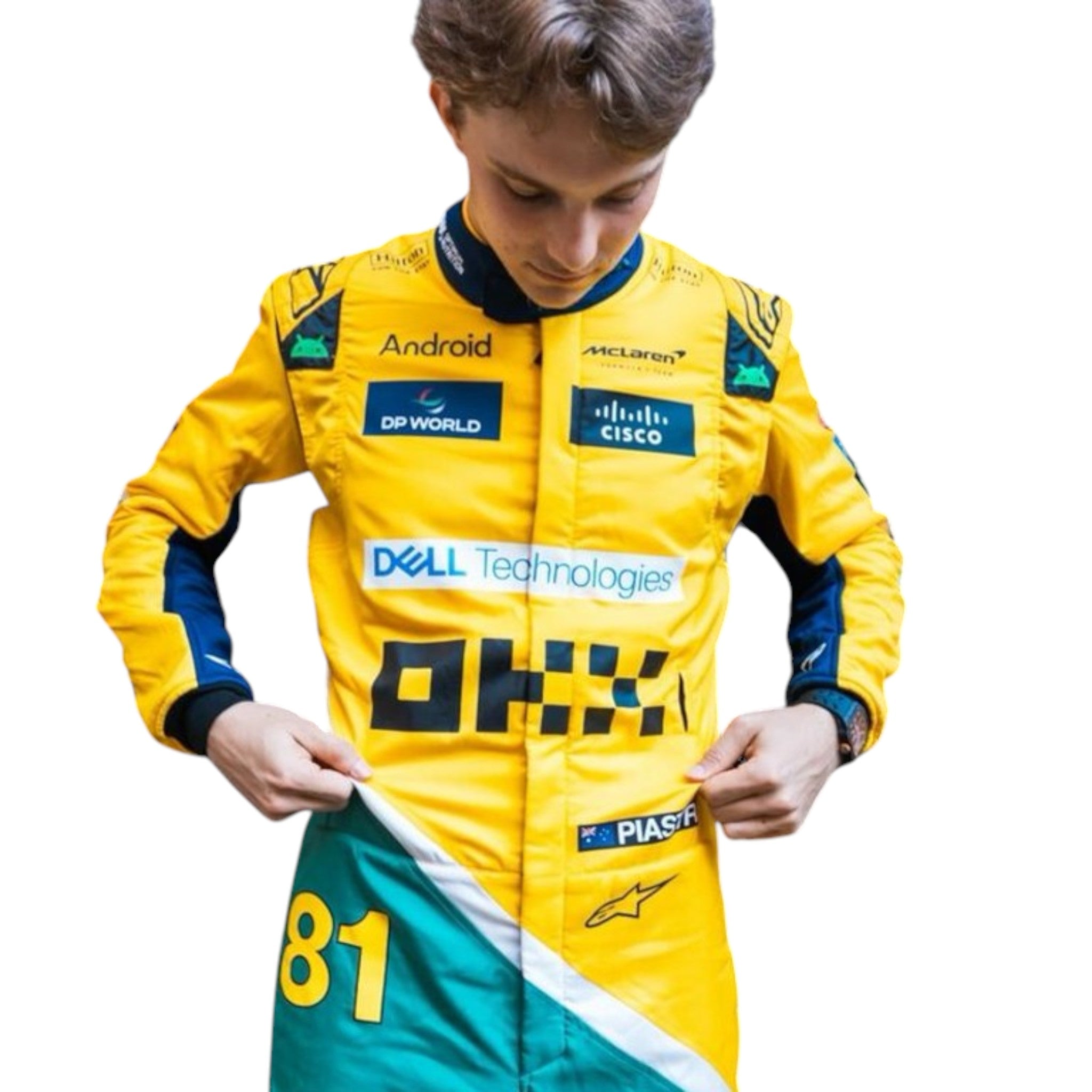 Oscar Piastri 2024 Mclaren Monaco GP F1 Race Suit product view - Grand Flex Racewear