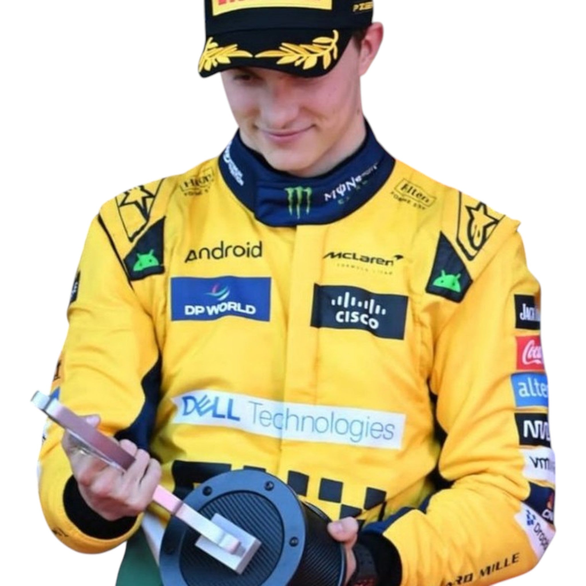 Oscar Piastri 2024 Mclaren Monaco GP F1 Race Suit detail view 4 - Grand Flex Racewear