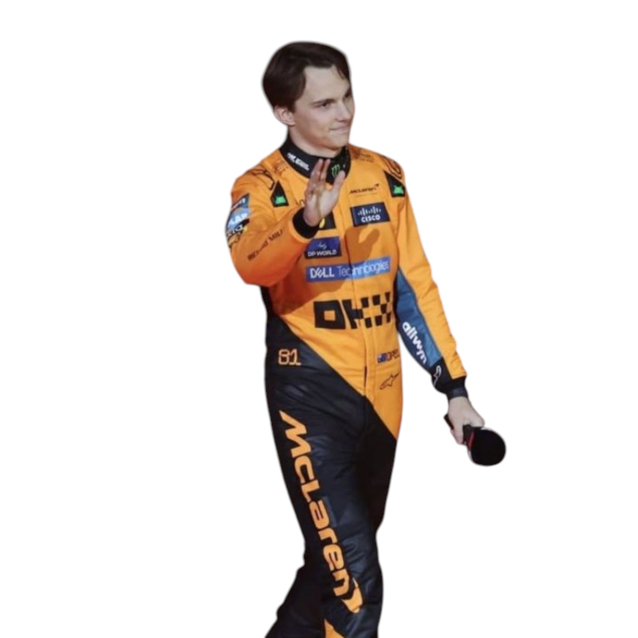 Oscar Piastri 2025 Mclaren F1 Race Suit detail view 2 - Grand Flex Racewear