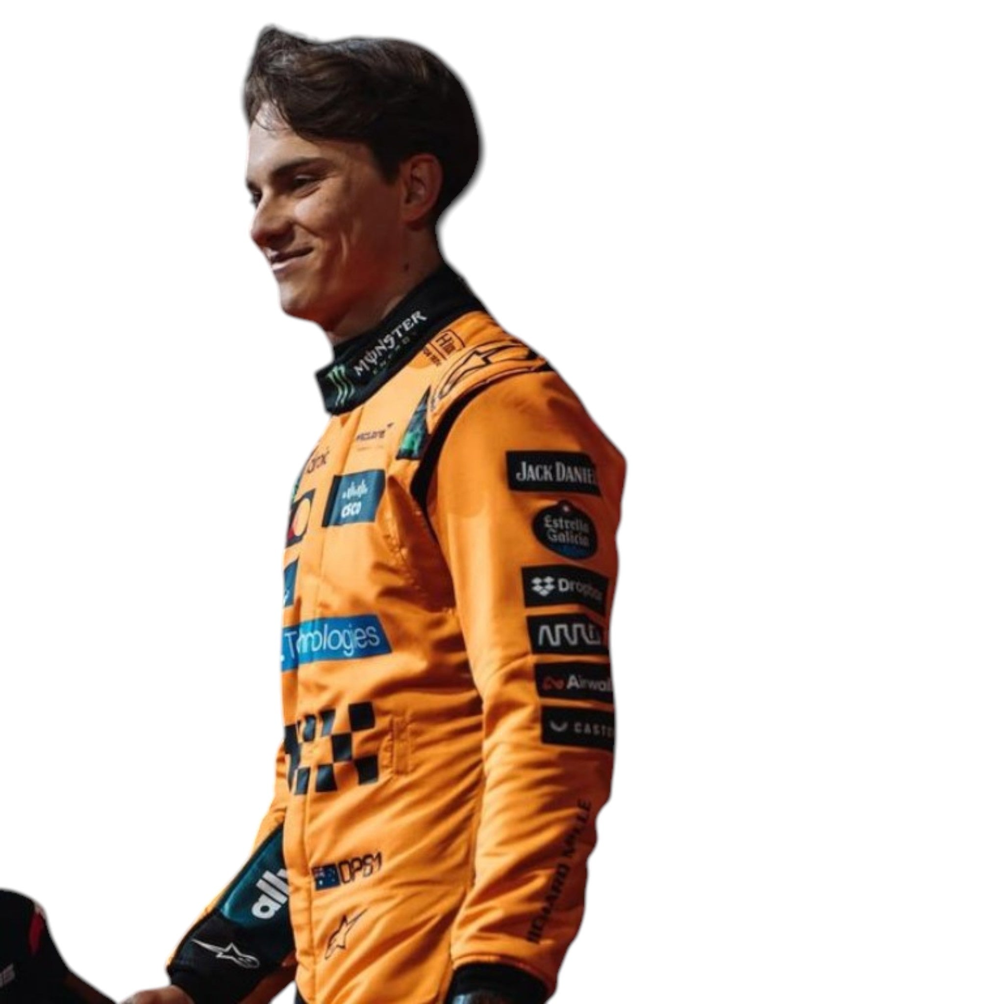 Oscar Piastri 2025 Mclaren F1 Race Suit detail view 3 - Grand Flex Racewear