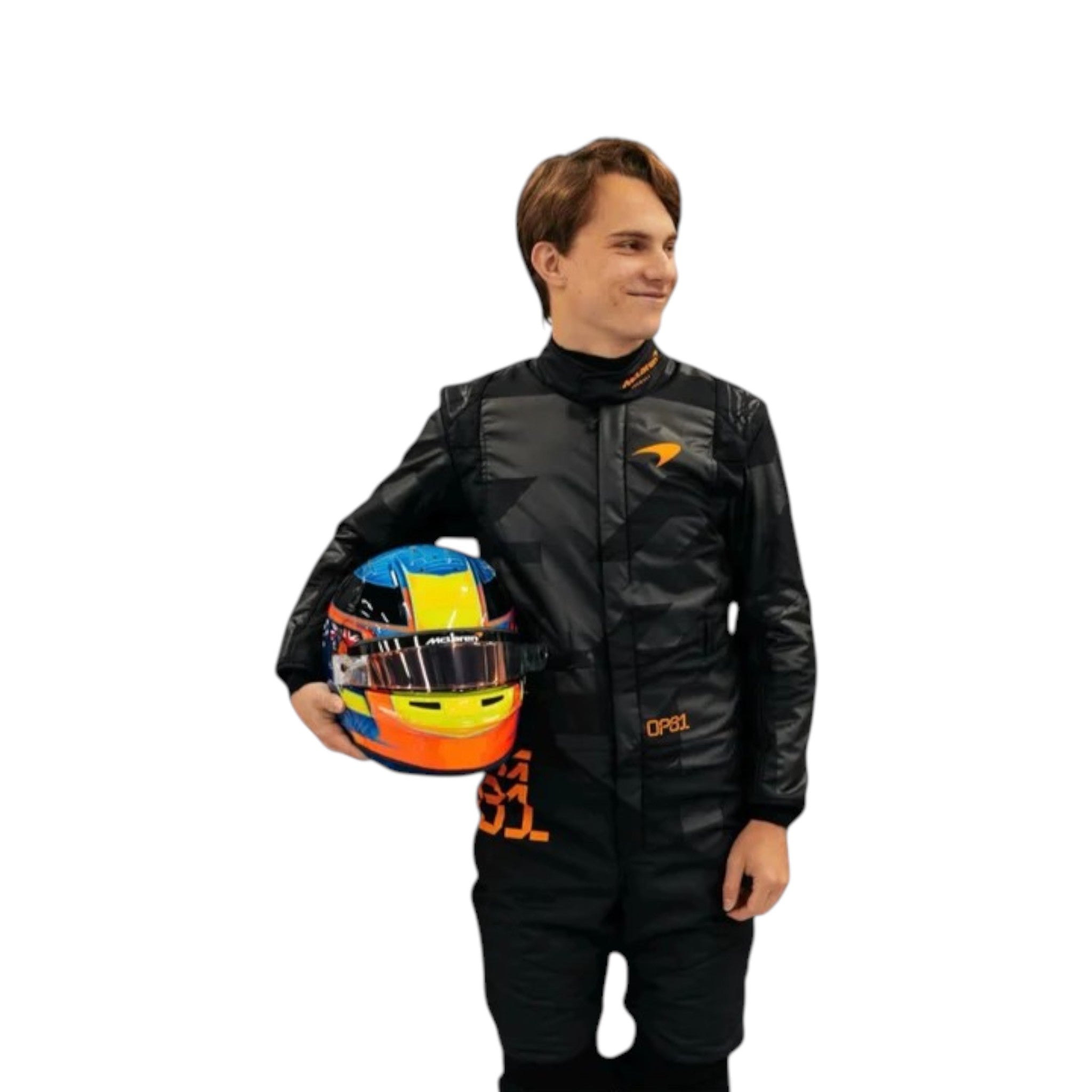 Oscar Piastri 2025 Mclaren F1 Team Suit product view - Grand Flex Racewear