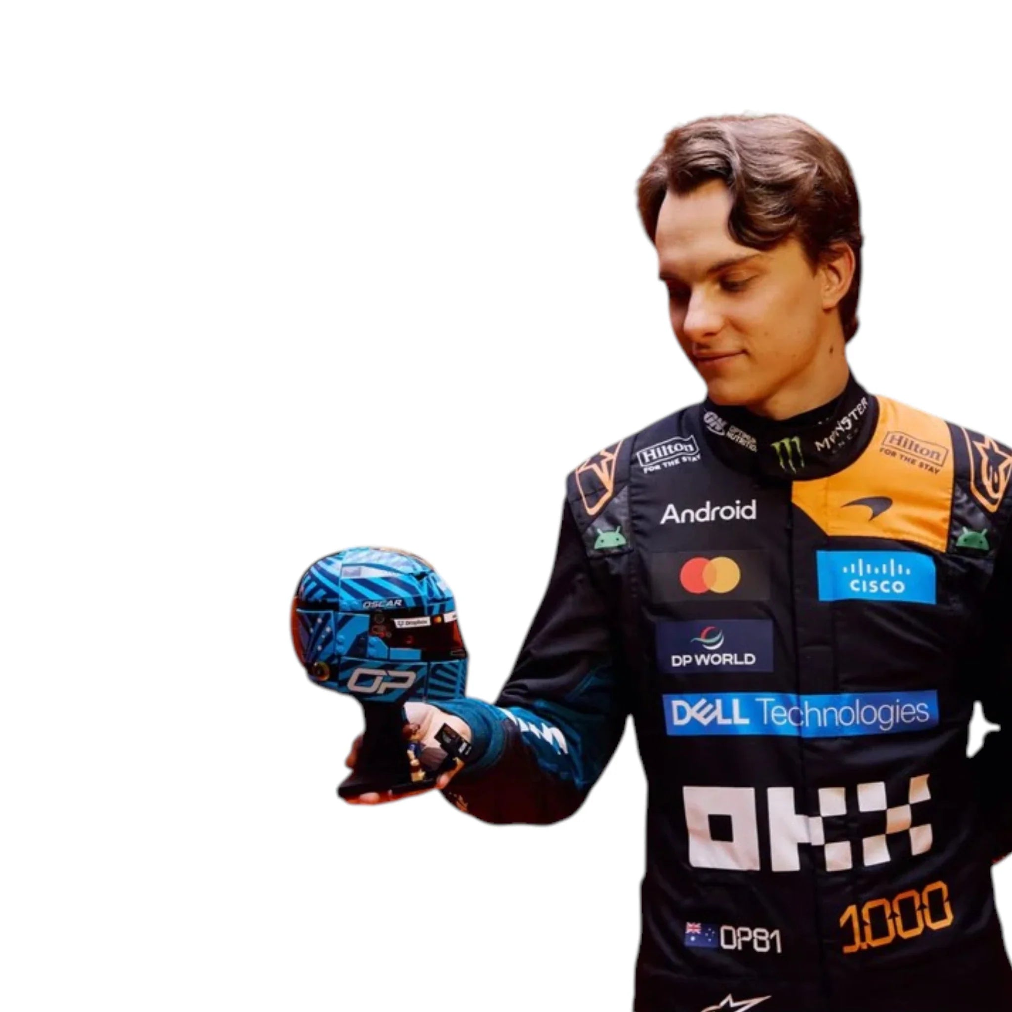 Oscar Piastri 2026 McLaren 1000th Monaco GP F1 Race Suit detail view 3 - Grand Flex Racewear