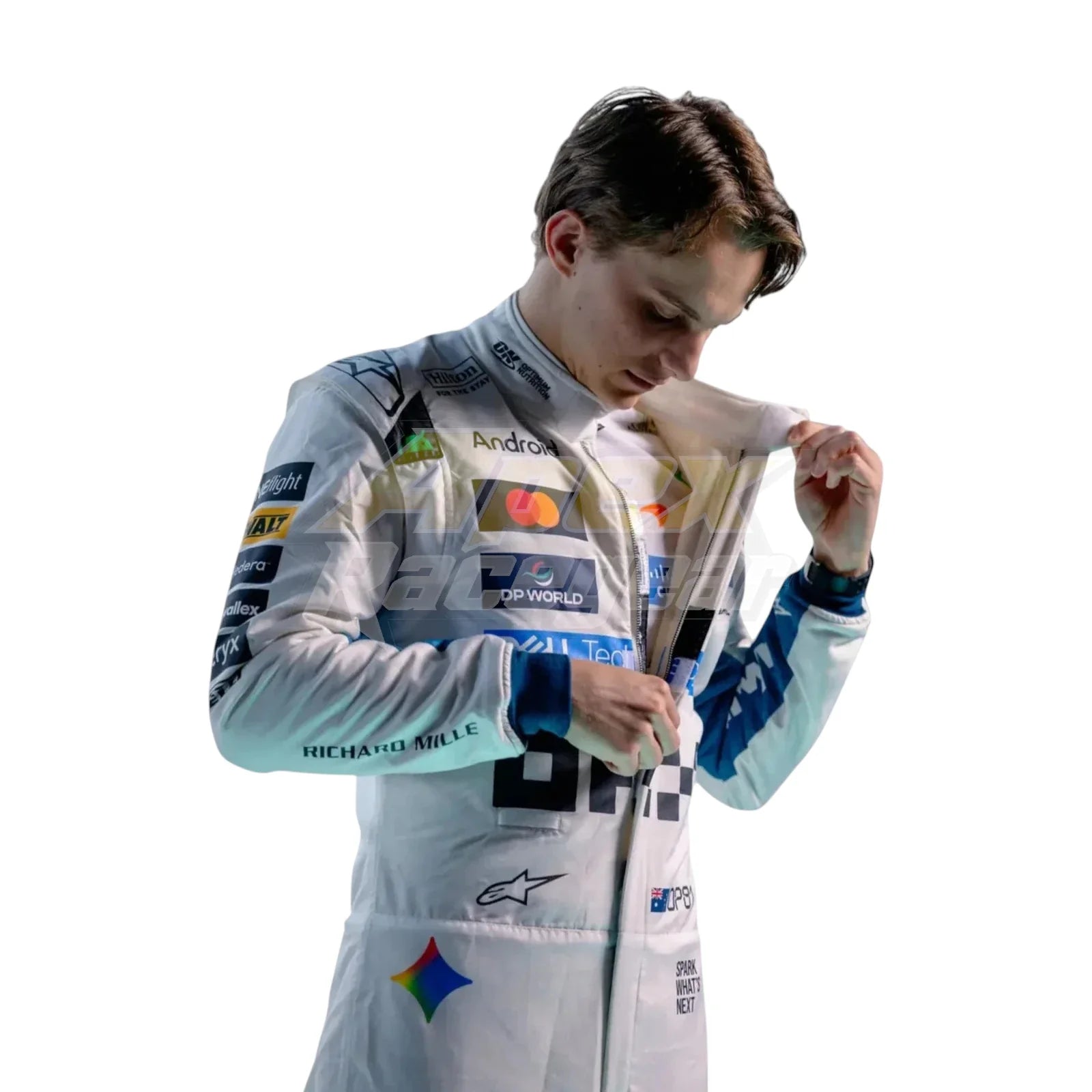 Oscar Piastri 2026 McLaren British GP F1 Racing Suit detail view 2 - Grand Flex Racewear