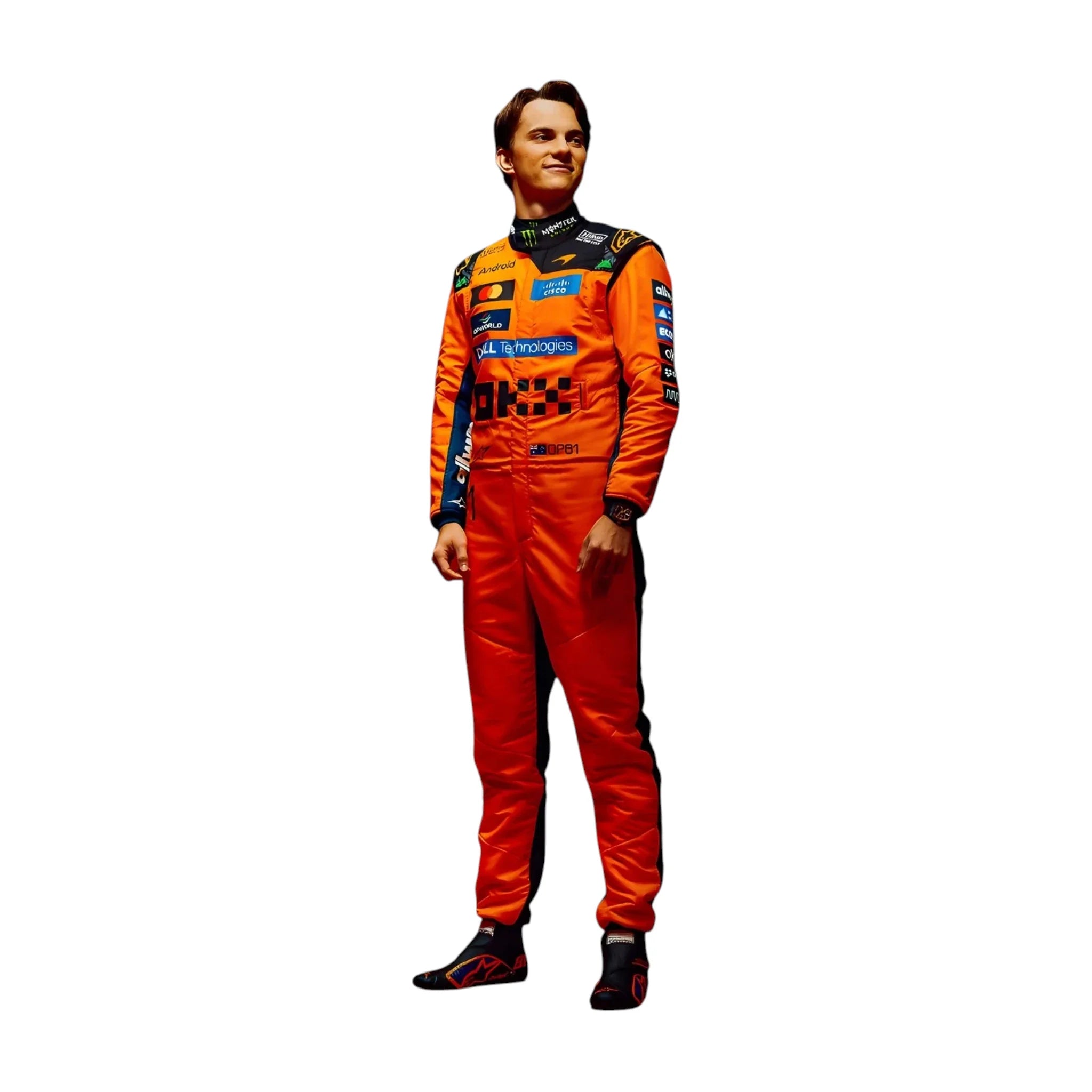 Oscar Piastri 2026 Mclaren F1 Race Suit detail view 2 - Grand Flex Racewear