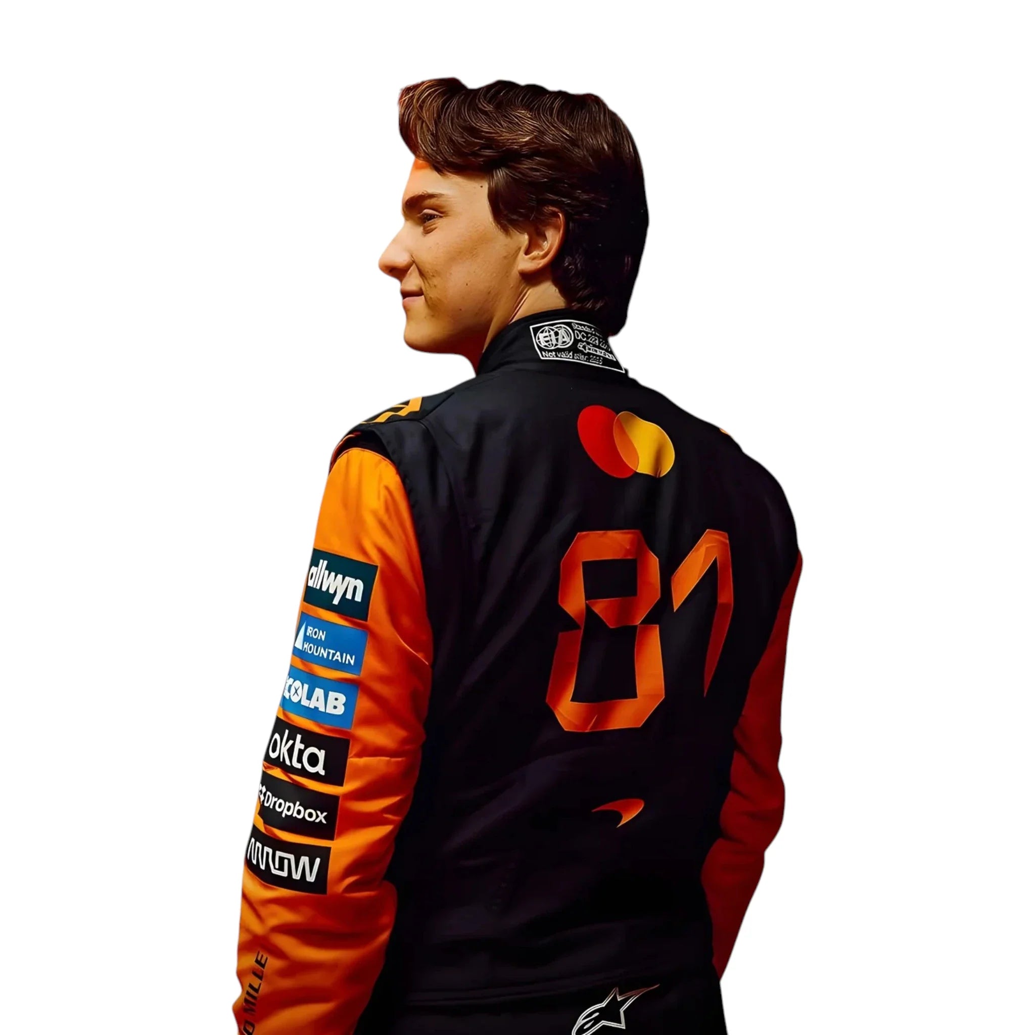 Oscar Piastri 2026 Mclaren F1 Race Suit detail view 3 - Grand Flex Racewear