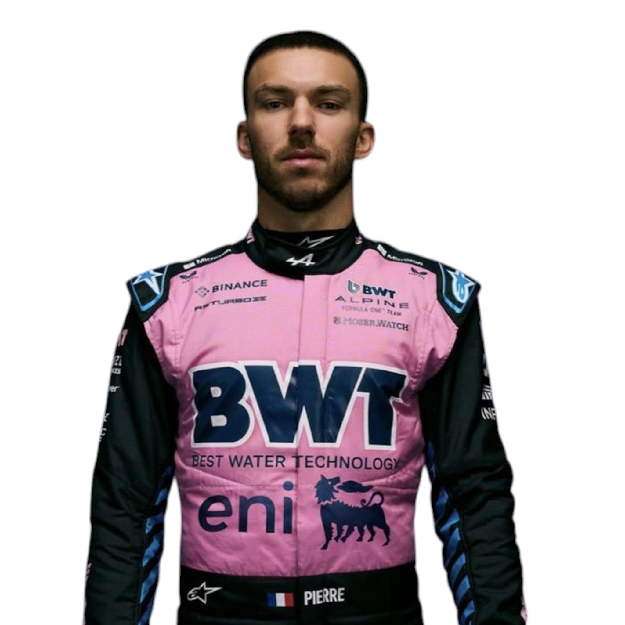 Pierre Gasly 2025 BWT Alpine F1 Race Suit product view - Grand Flex Racewear