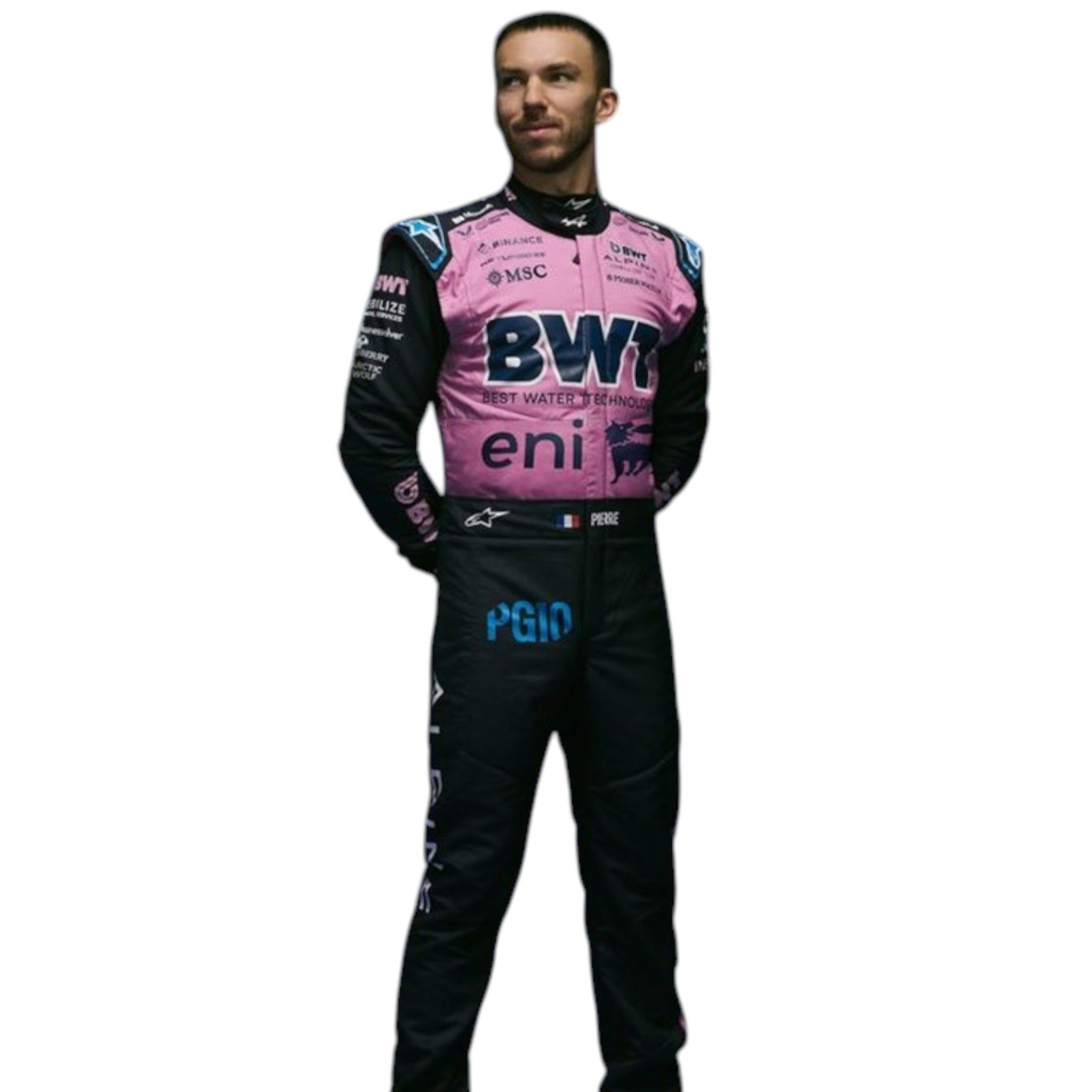 Pierre Gasly 2025 BWT Alpine F1 Race Suit detail view 2 - Grand Flex Racewear