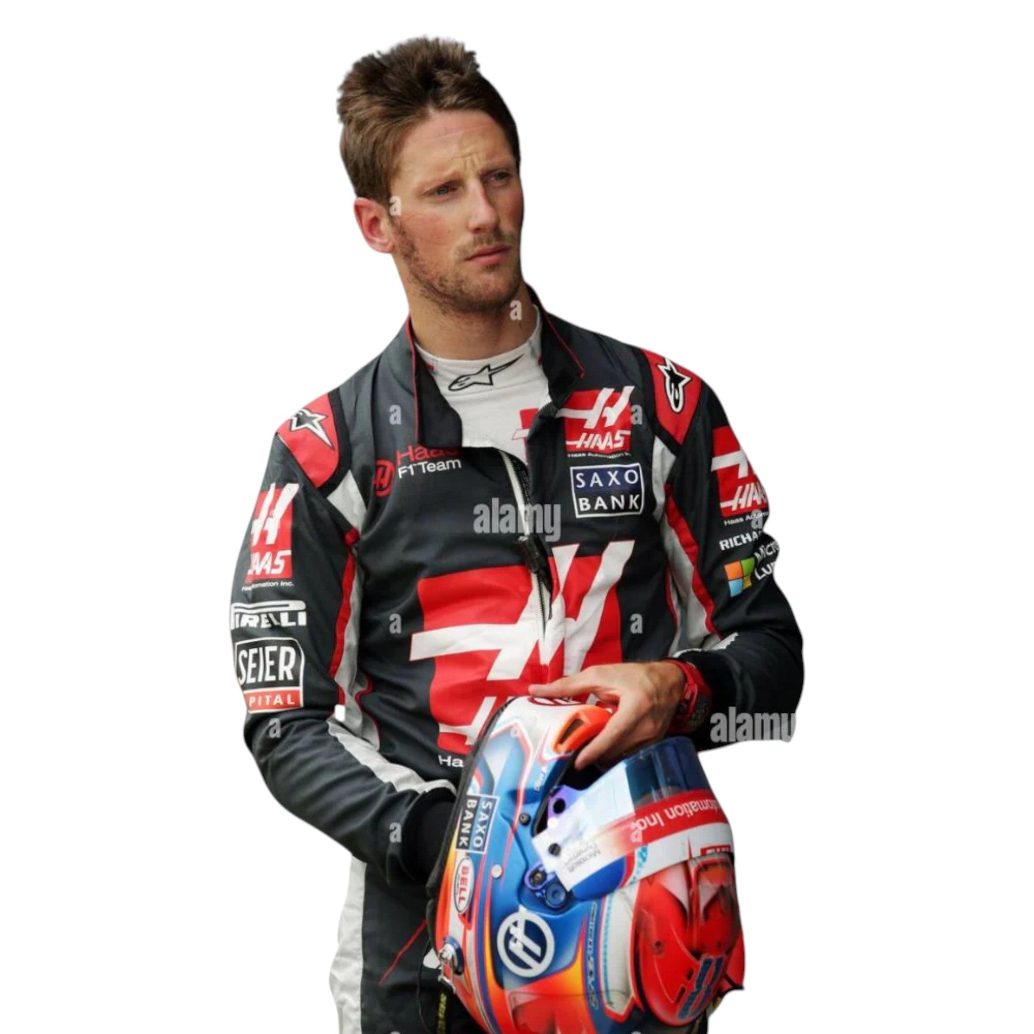 Romain Grosjean 2016 Haas F1 Race Suit detail view 2 - Grand Flex Racewear