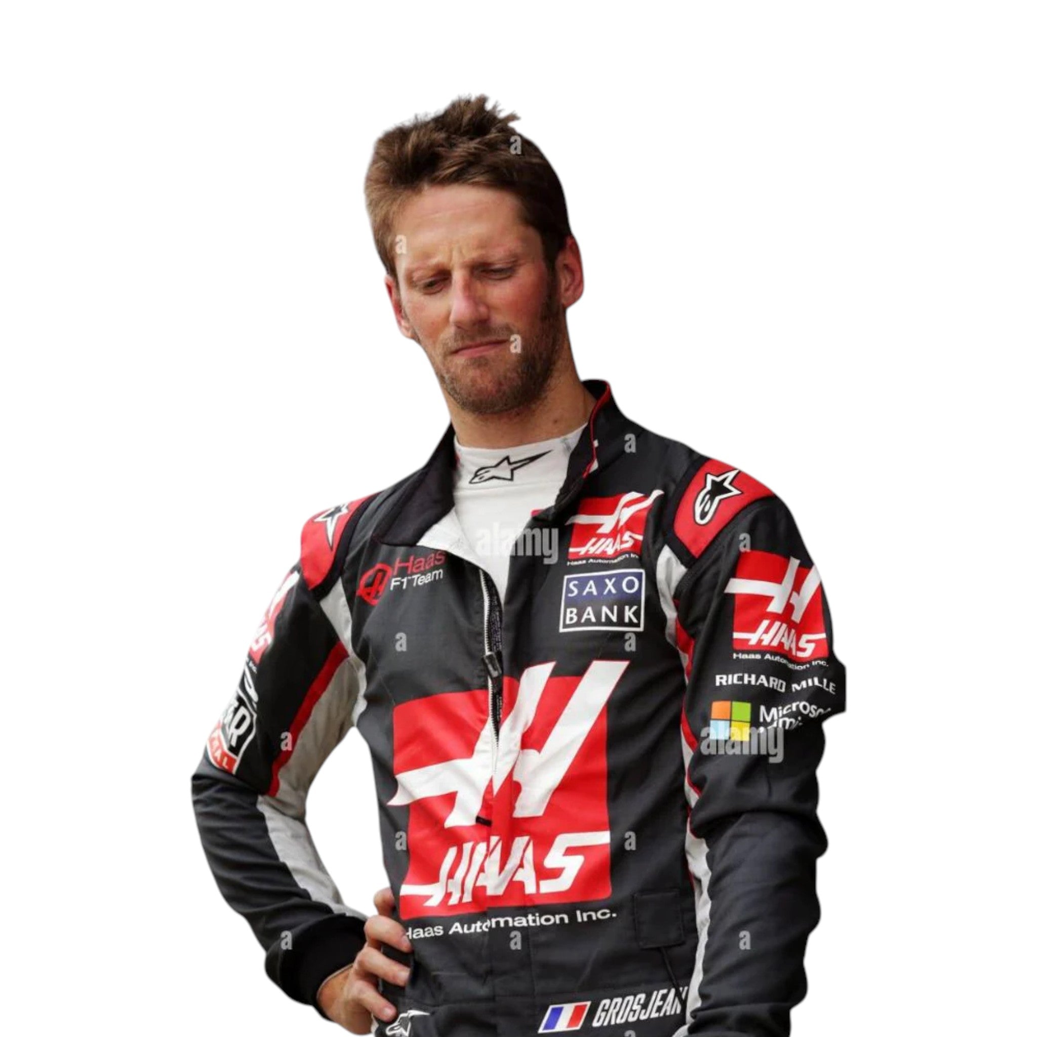Romain Grosjean 2016 Haas F1 Race Suit detail view 3 - Grand Flex Racewear
