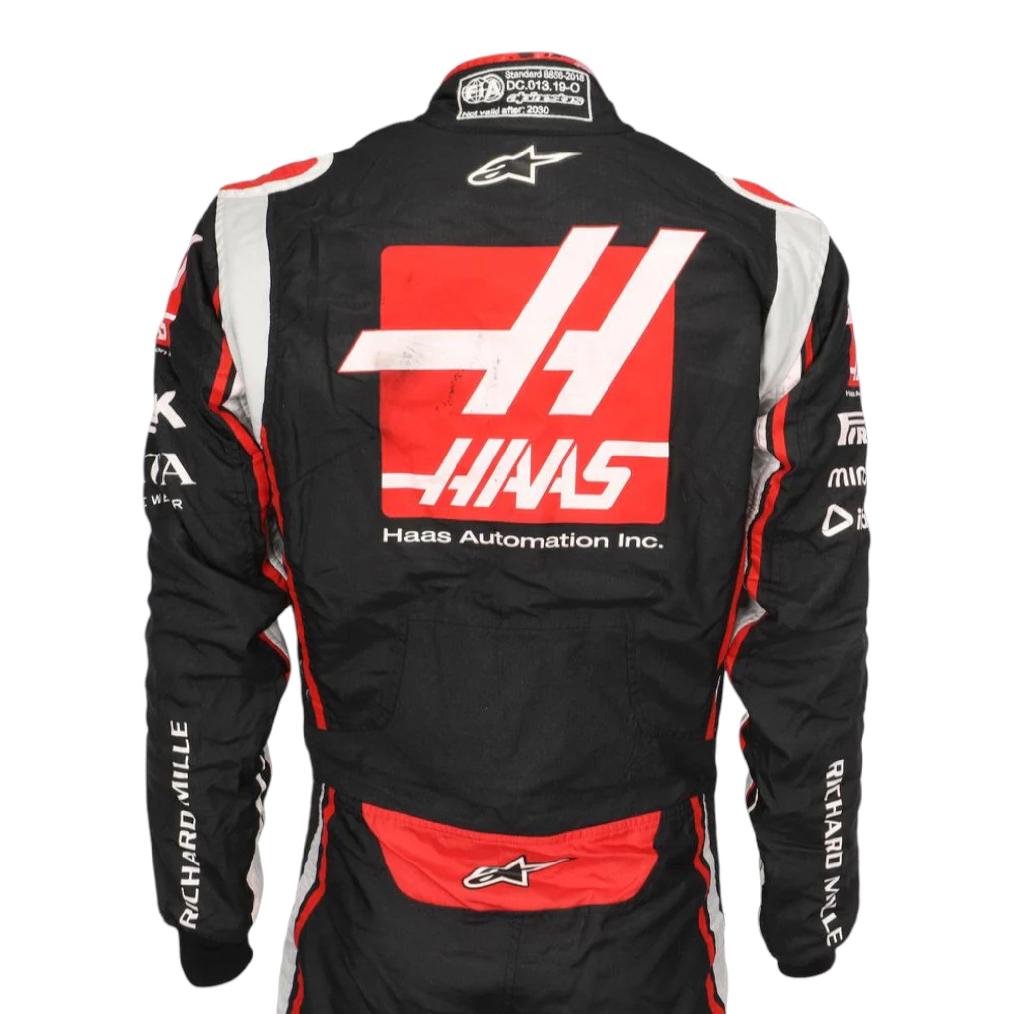 Romain Grosjean 2020 Haas F1 Race Suit detail view 2 - Grand Flex Racewear