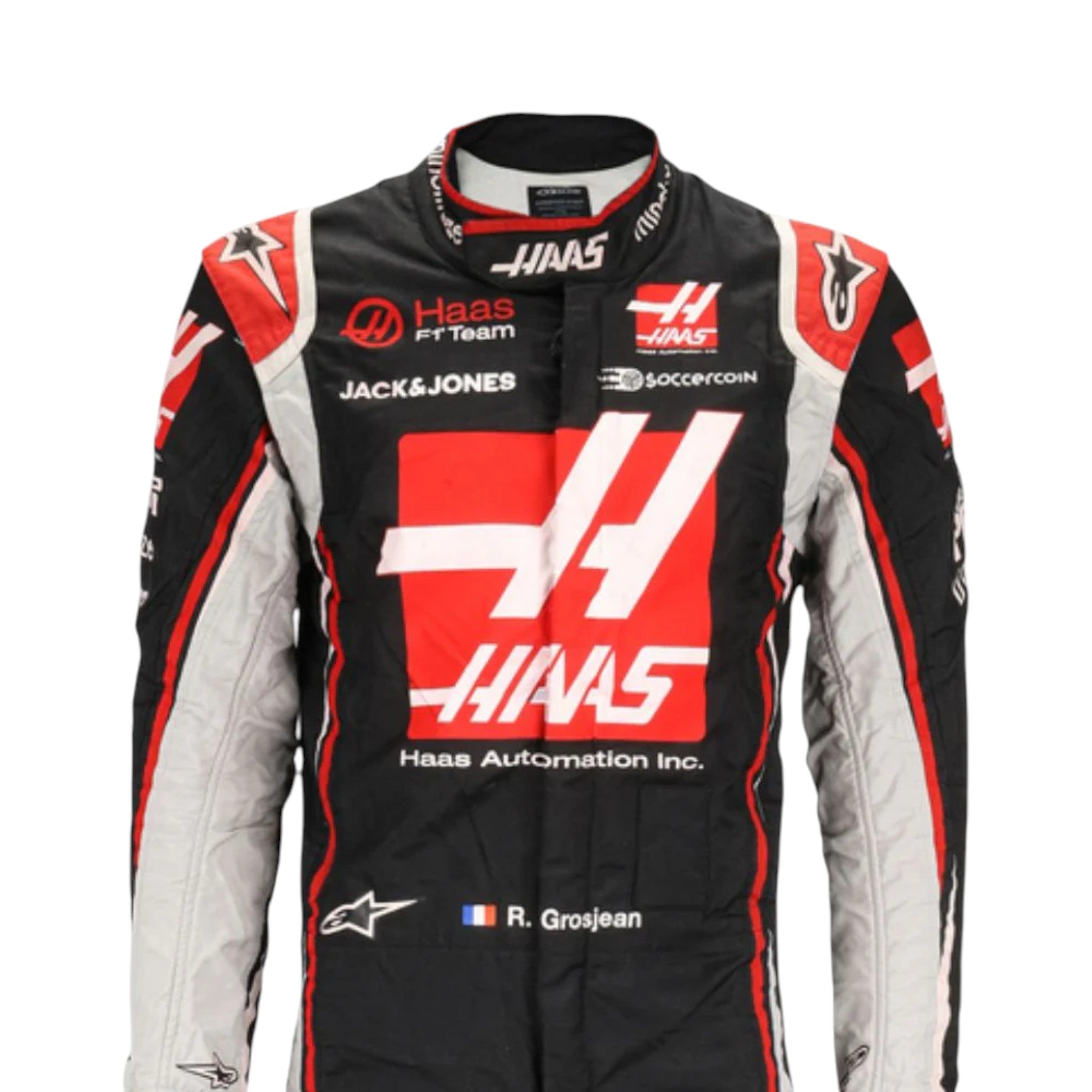 Romain Grosjean 2020 Haas F1 Race Suit detail view 3 - Grand Flex Racewear