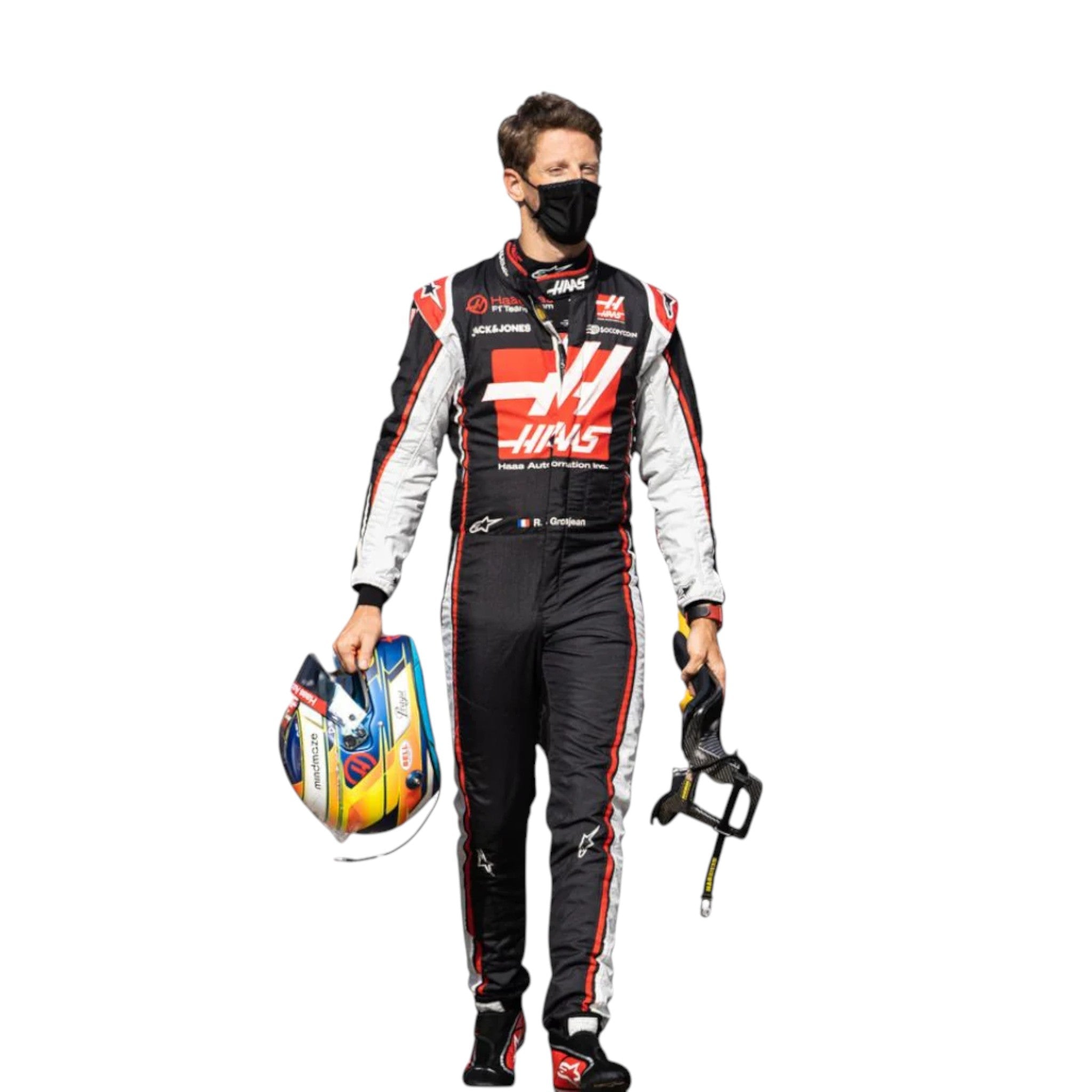 Romain Grosjean 2020 Haas F1 Race Suit detail view 4 - Grand Flex Racewear