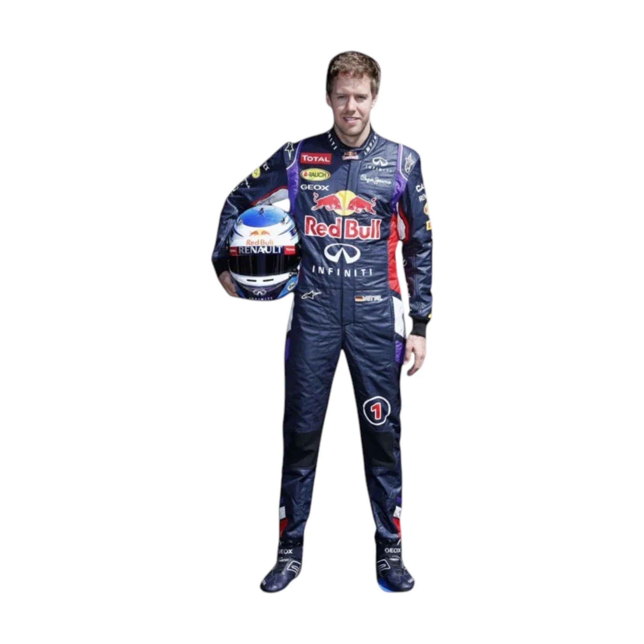 Sebastian Vettel 2014 Red Bull F1 Racing Suit detail view 3 - Grand Flex Racewear