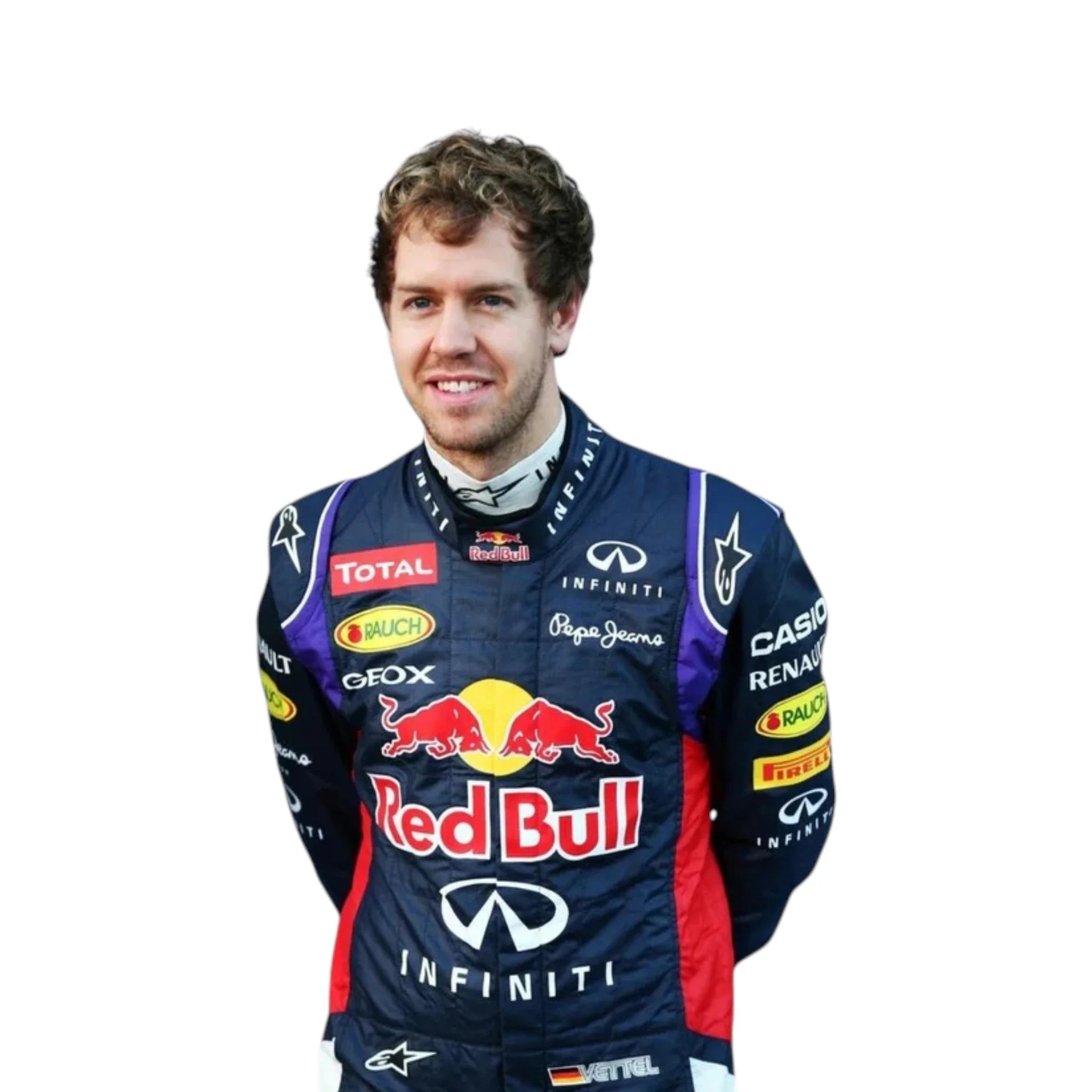 Sebastian Vettel 2014 Red Bull F1 Racing Suit detail view 4 - Grand Flex Racewear