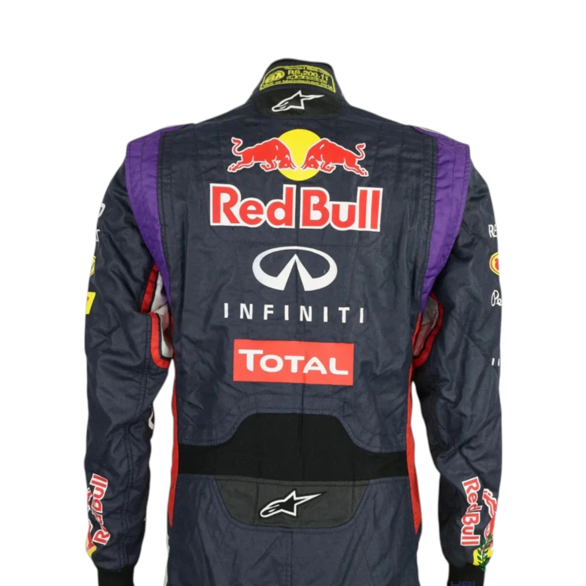 Sebastian Vettel 2014 Red Bull F1 Racing Suit detail view 6 - Grand Flex Racewear