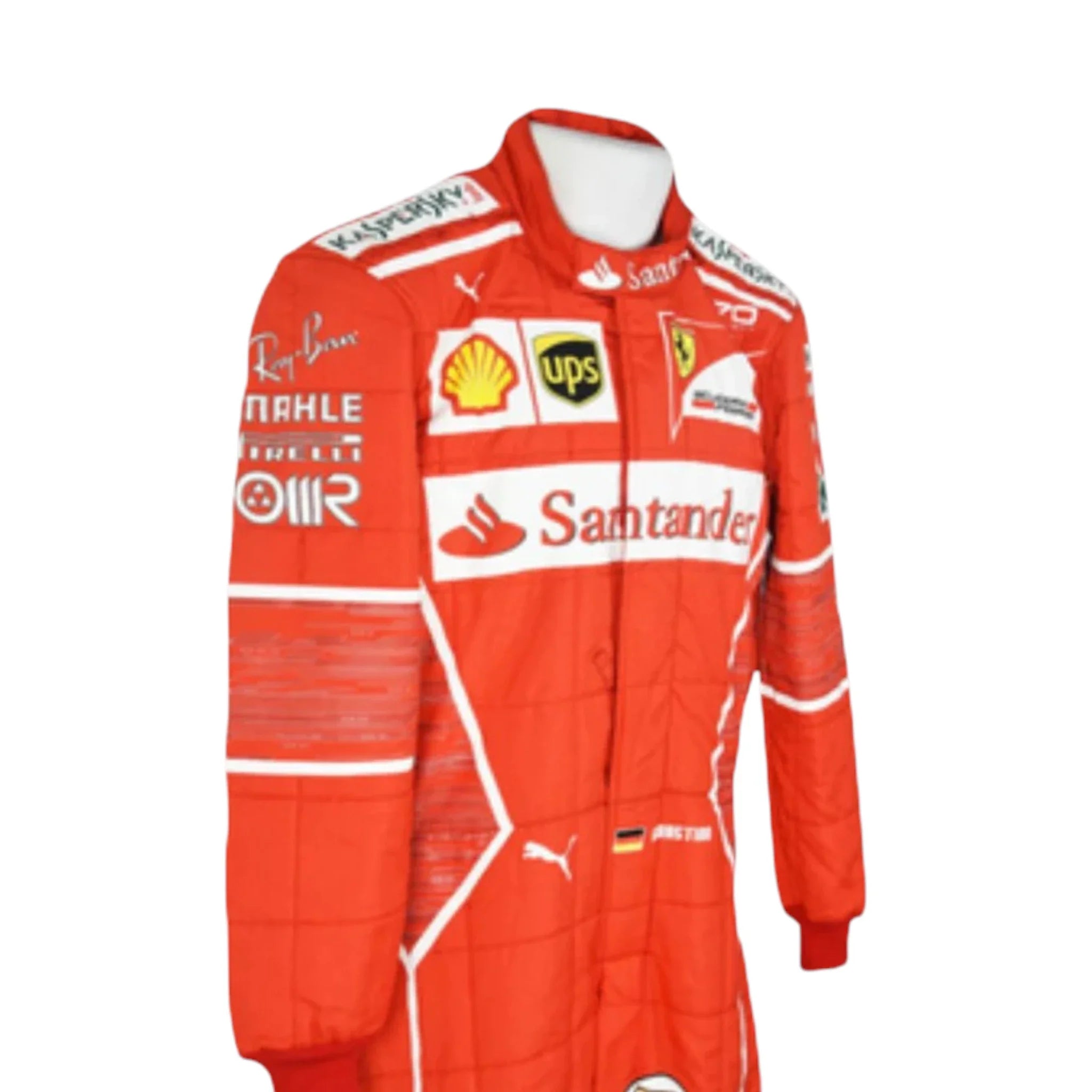 Sebastian Vettel 2017 Ferrari F1 Racing Suit detail view 6 - Grand Flex Racewear