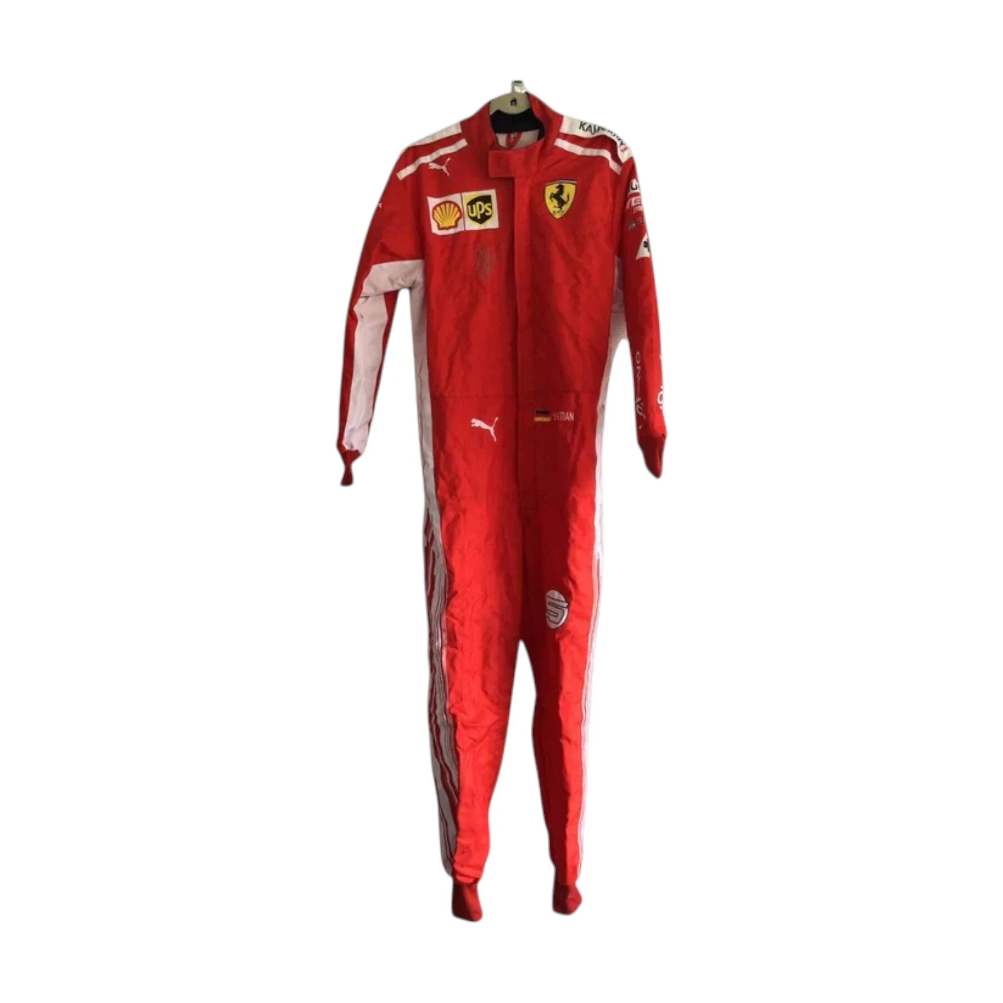 Sebastian Vettel 2018 Ferrari F1 Racing Suit detail view 2 - Grand Flex Racewear