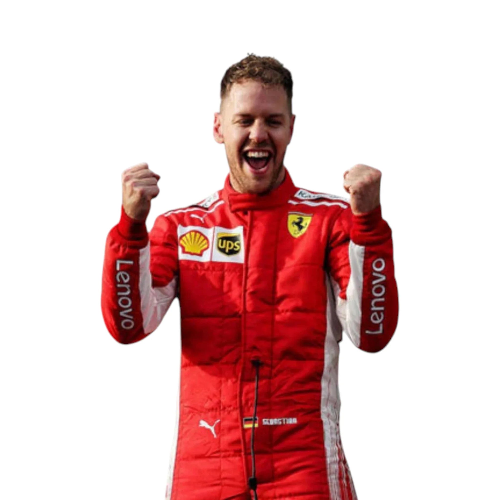 Sebastian Vettel 2018 Ferrari F1 Racing Suit detail view 4 - Grand Flex Racewear
