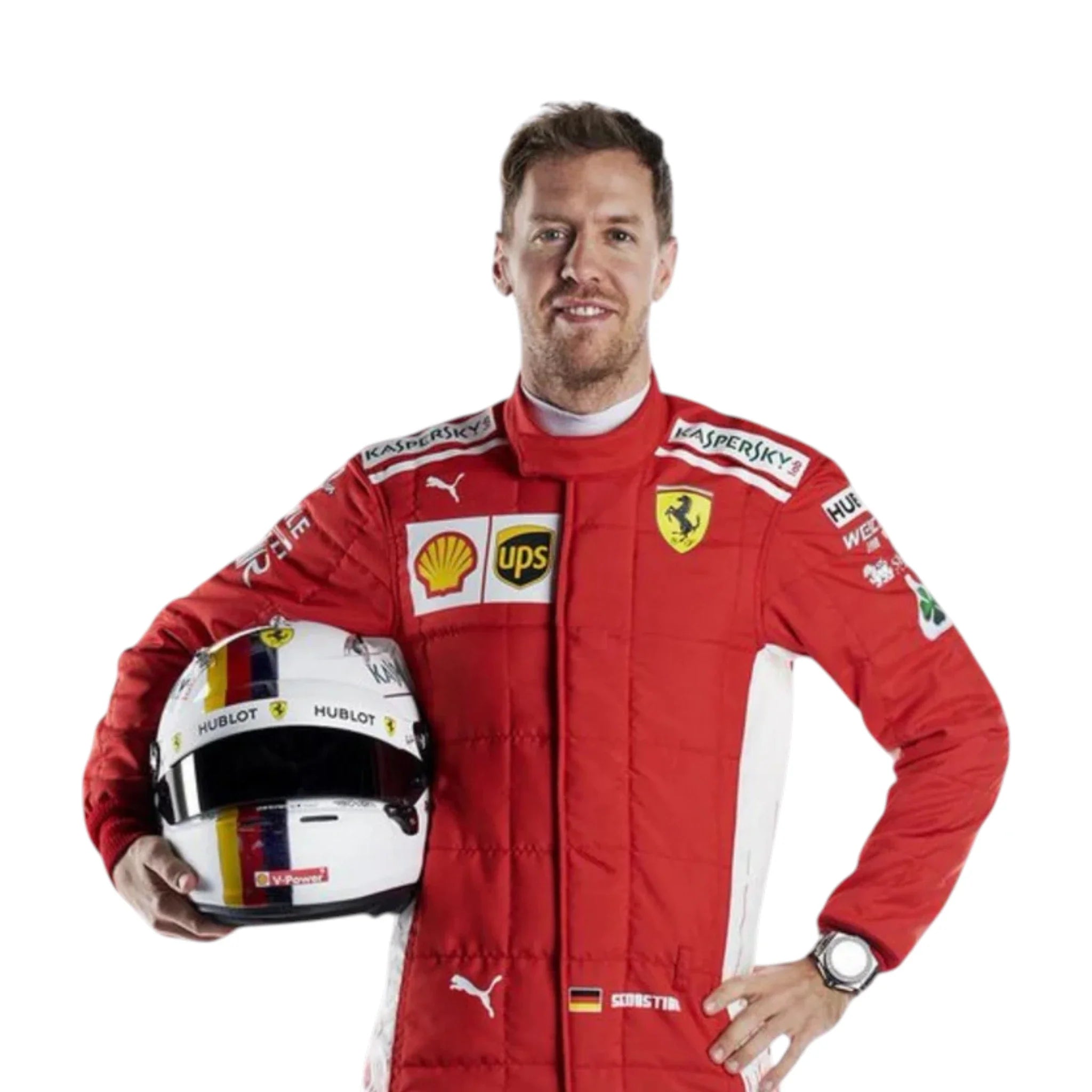 Sebastian Vettel 2018 Ferrari F1 Racing Suit detail view 6 - Grand Flex Racewear