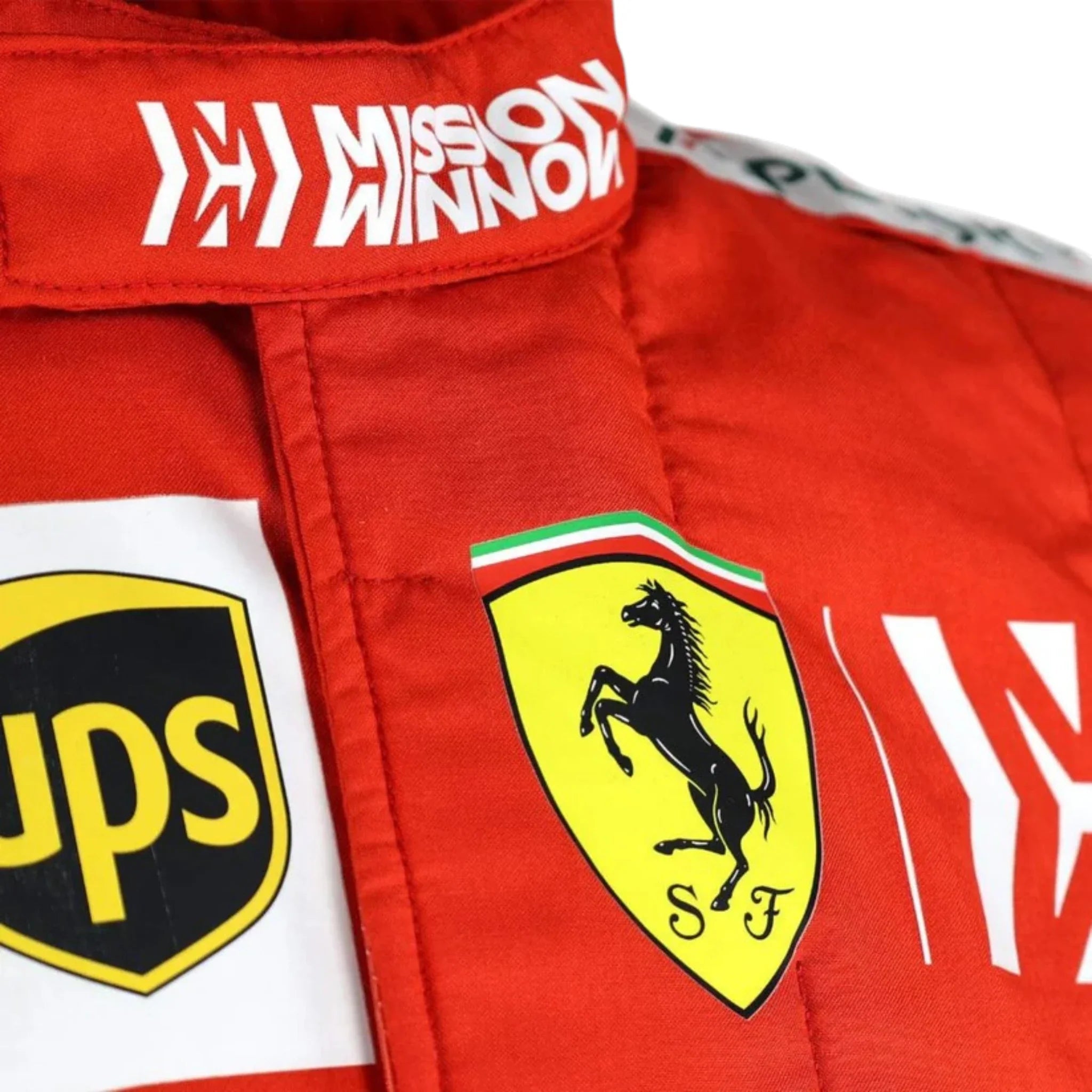 Sebastian Vettel 2019 Ferrari F1 Racing Suit detail view 4 - Grand Flex Racewear