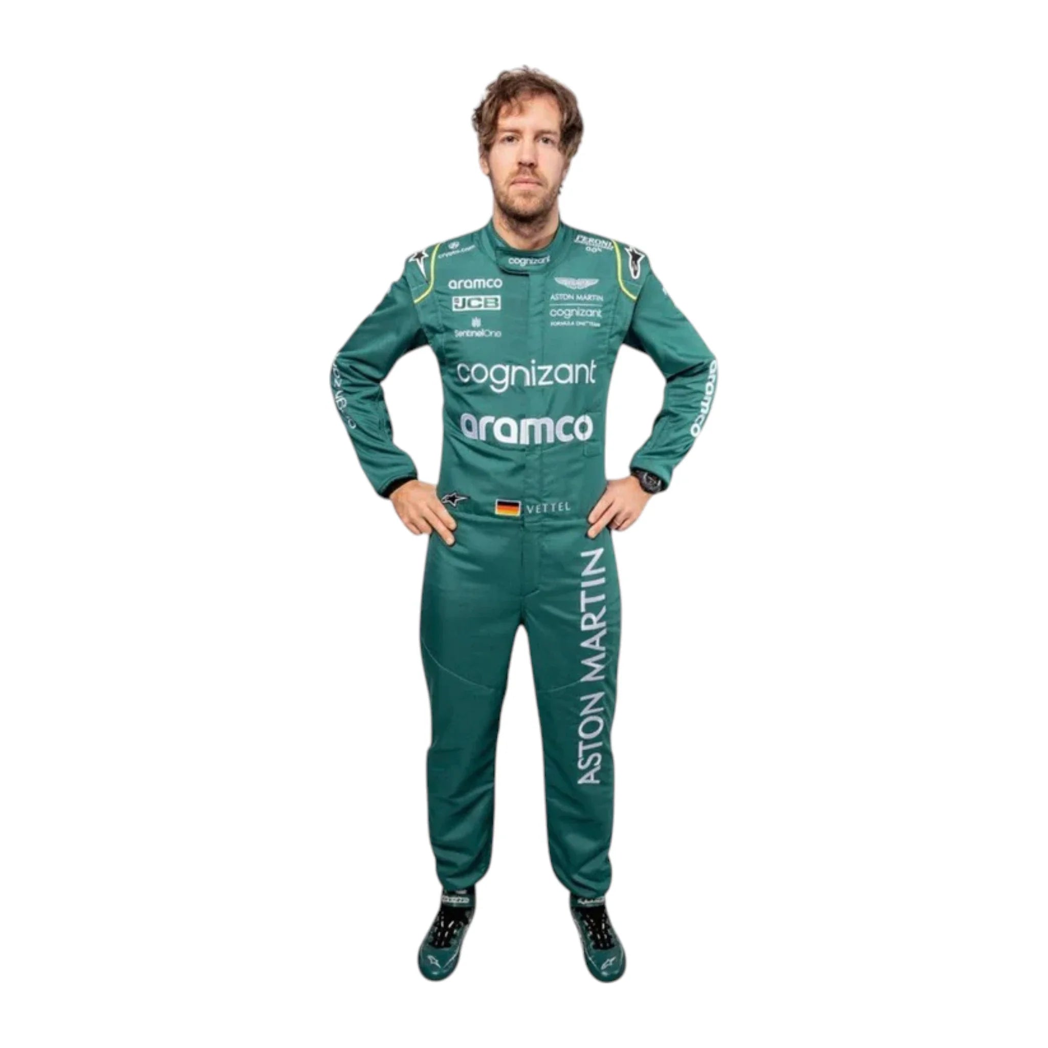 Sebastian Vettel 2022 Aston Martin F1 Race Suit product view - Grand Flex Racewear