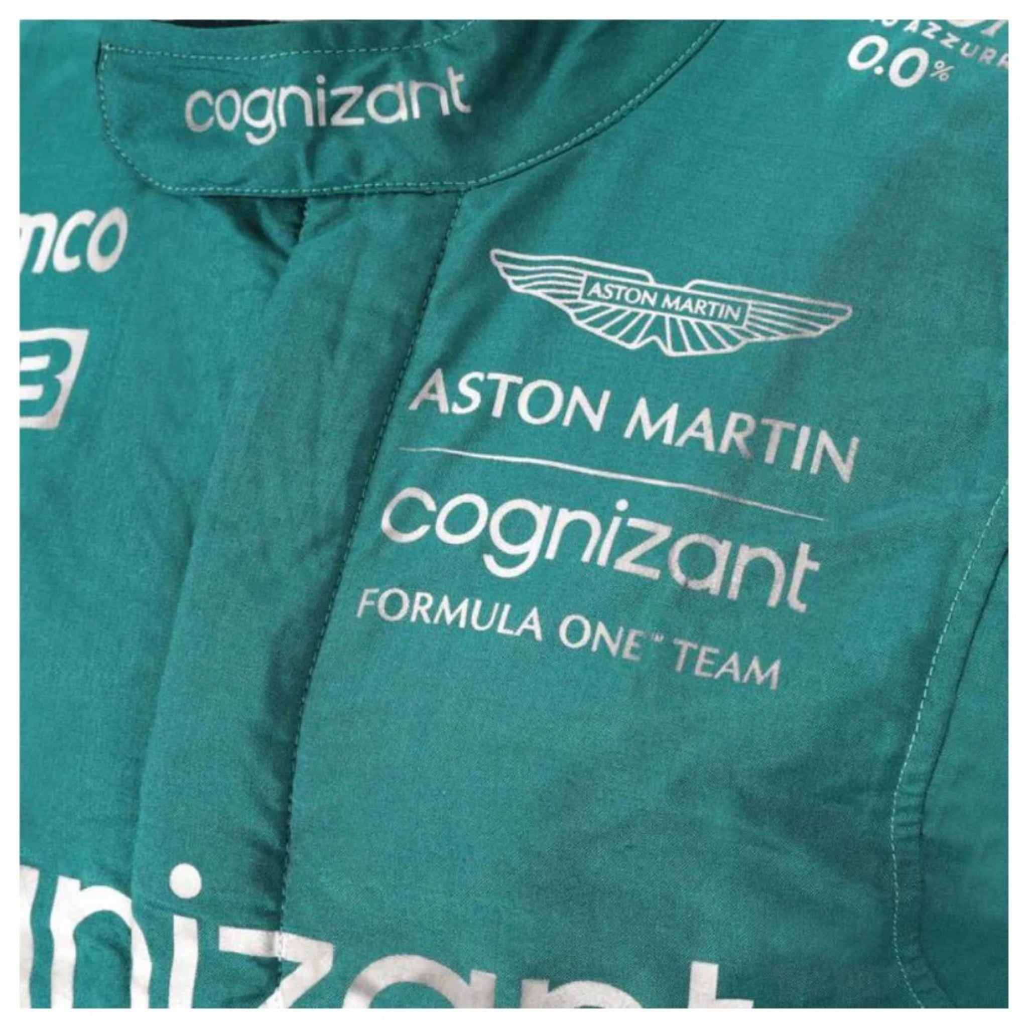 Sebastian Vettel 2022 Aston Martin F1 Race Suit detail view 5 - Grand Flex Racewear