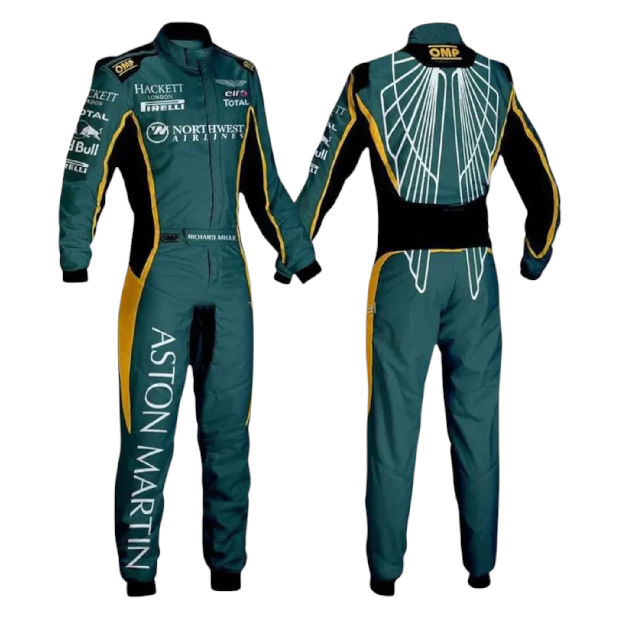 Sebastian Vettel Aston Martin F1 Race Suit product view - Grand Flex Racewear