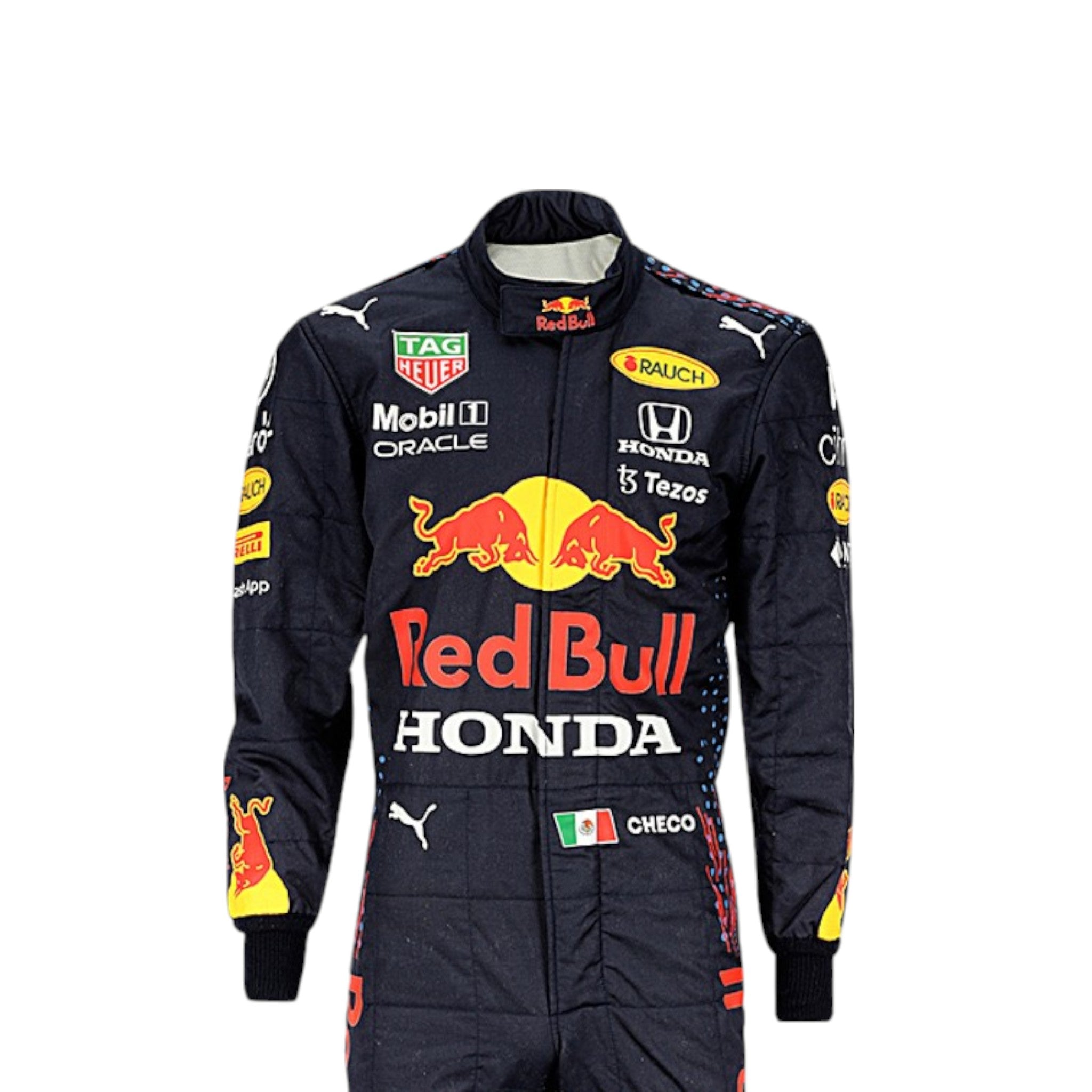 Sergio Perez 2021 Red Bull F1 Race Suit product view - Grand Flex Racewear