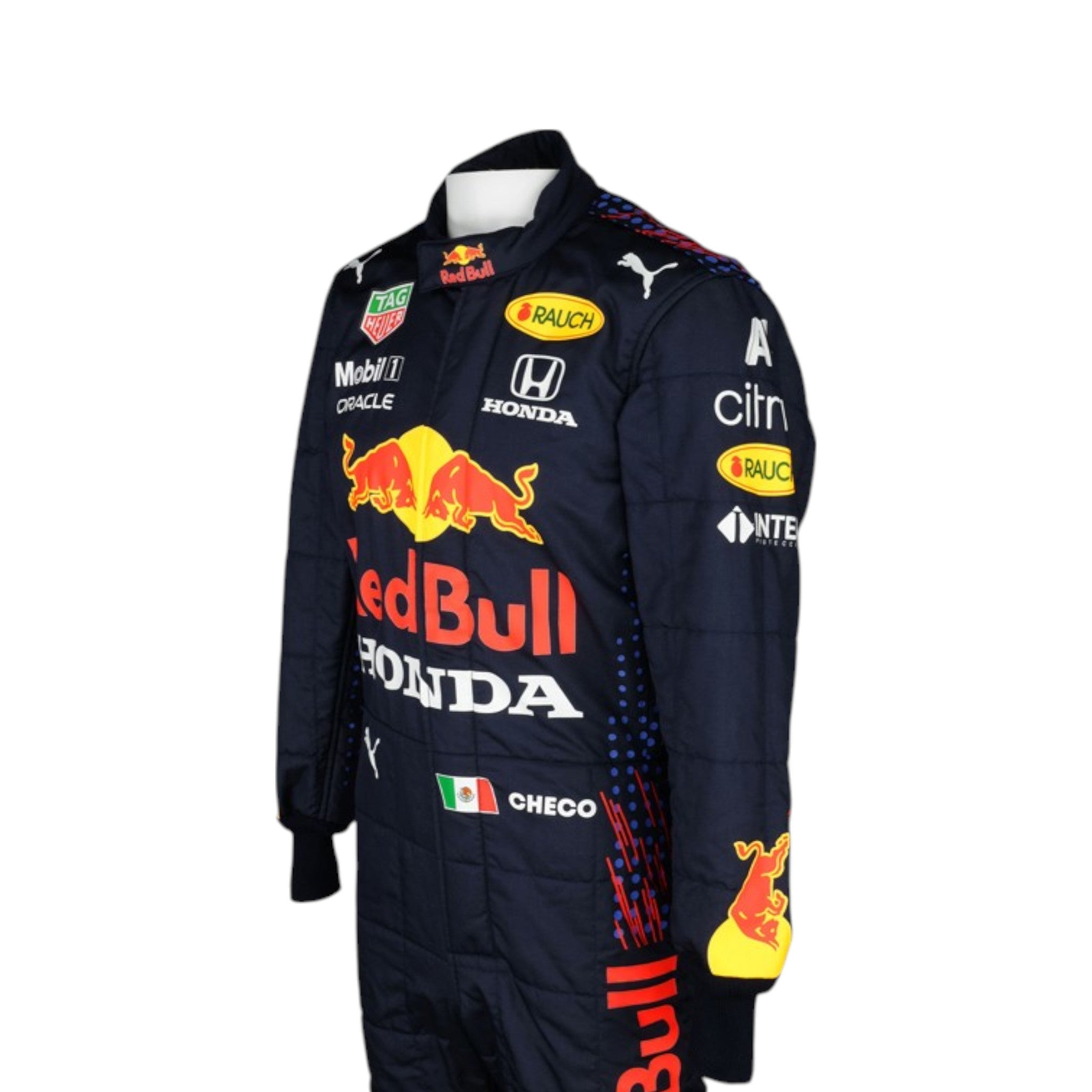 Sergio Perez 2021 Red Bull F1 Race Suit detail view 2 - Grand Flex Racewear