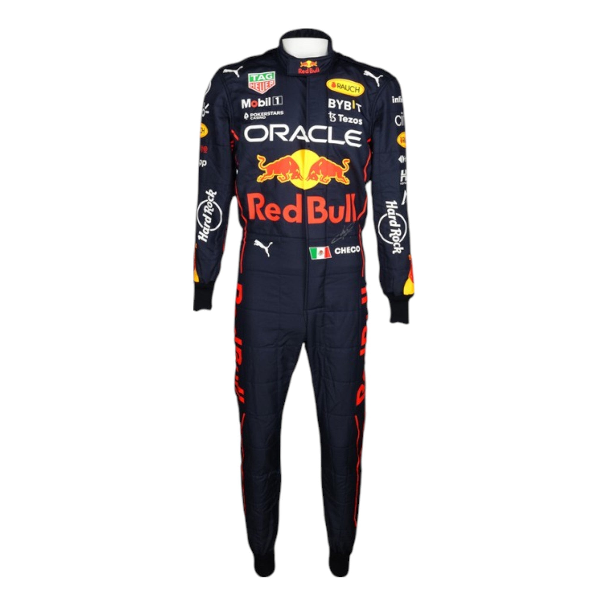 Sergio Perez 2022 Red Bull F1 Race Suit detail view 2 - Grand Flex Racewear