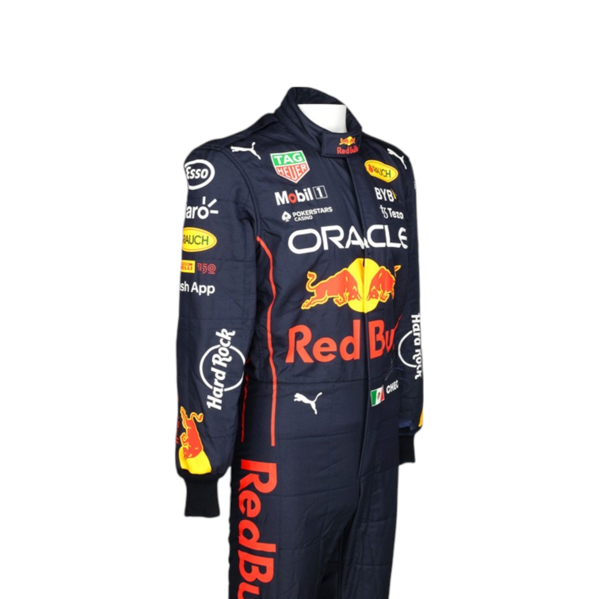 Sergio Perez 2022 Red Bull F1 Race Suit detail view 3 - Grand Flex Racewear