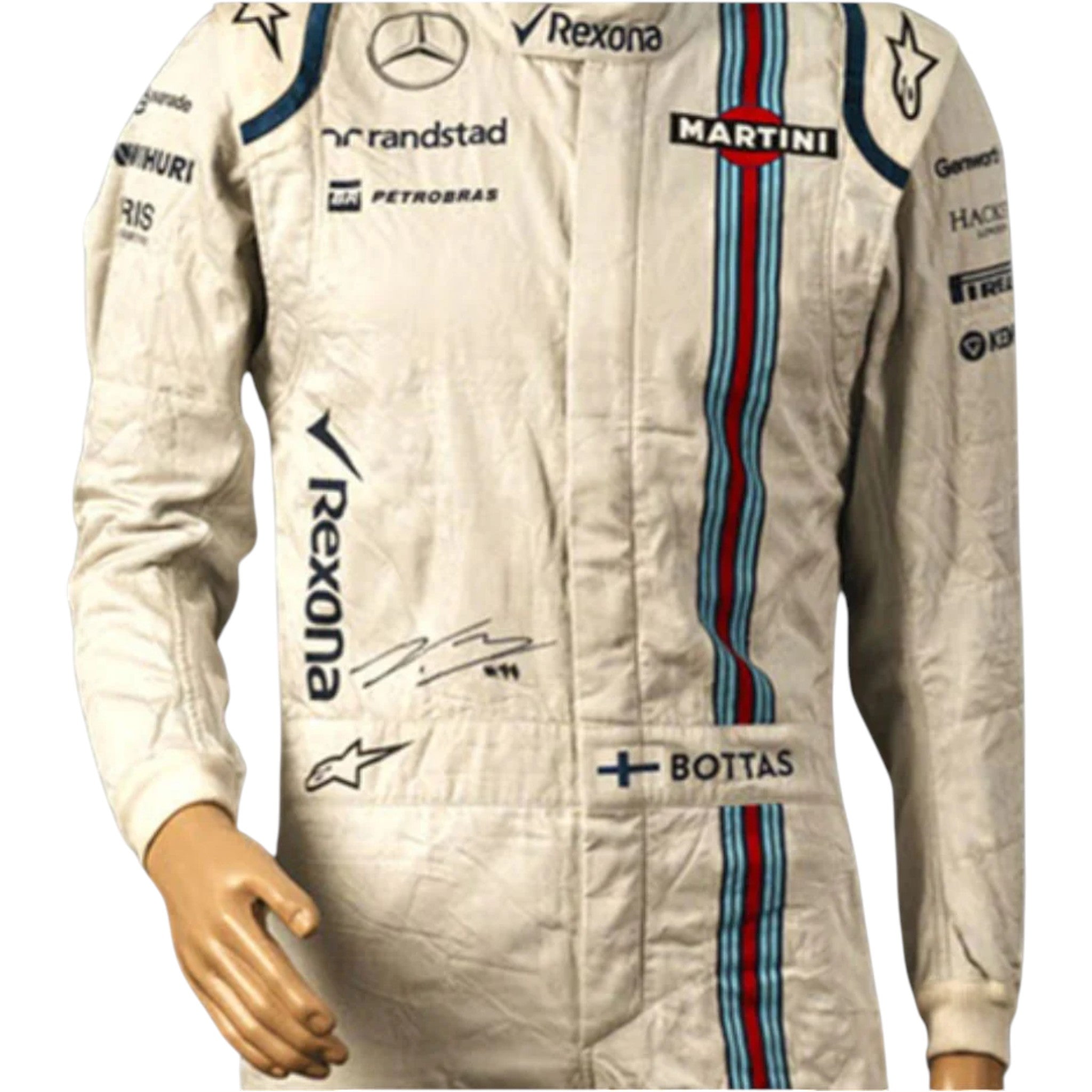 Valtteri Bottas 2015 Williams F1 Race Suit detail view 2 - Grand Flex Racewear