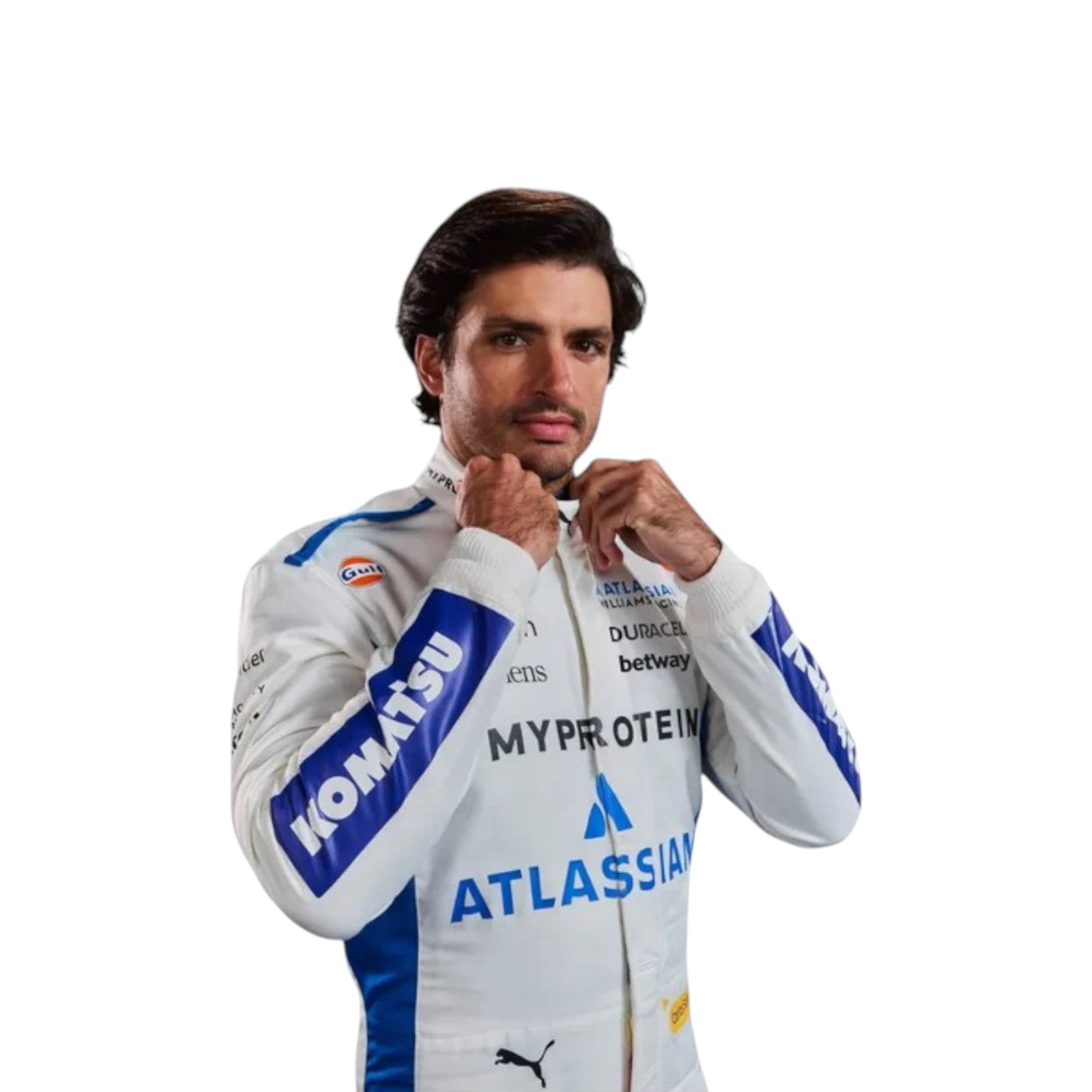 Carlos Sainz 2025 Williams F1 Race Suit product view - Grand Flex Racewear