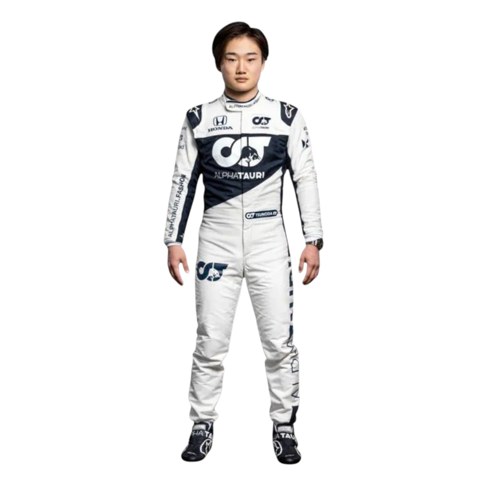 Yuki Tsunoda 2021 AlphaTauri F1 Race Suit product view - Grand Flex Racewear