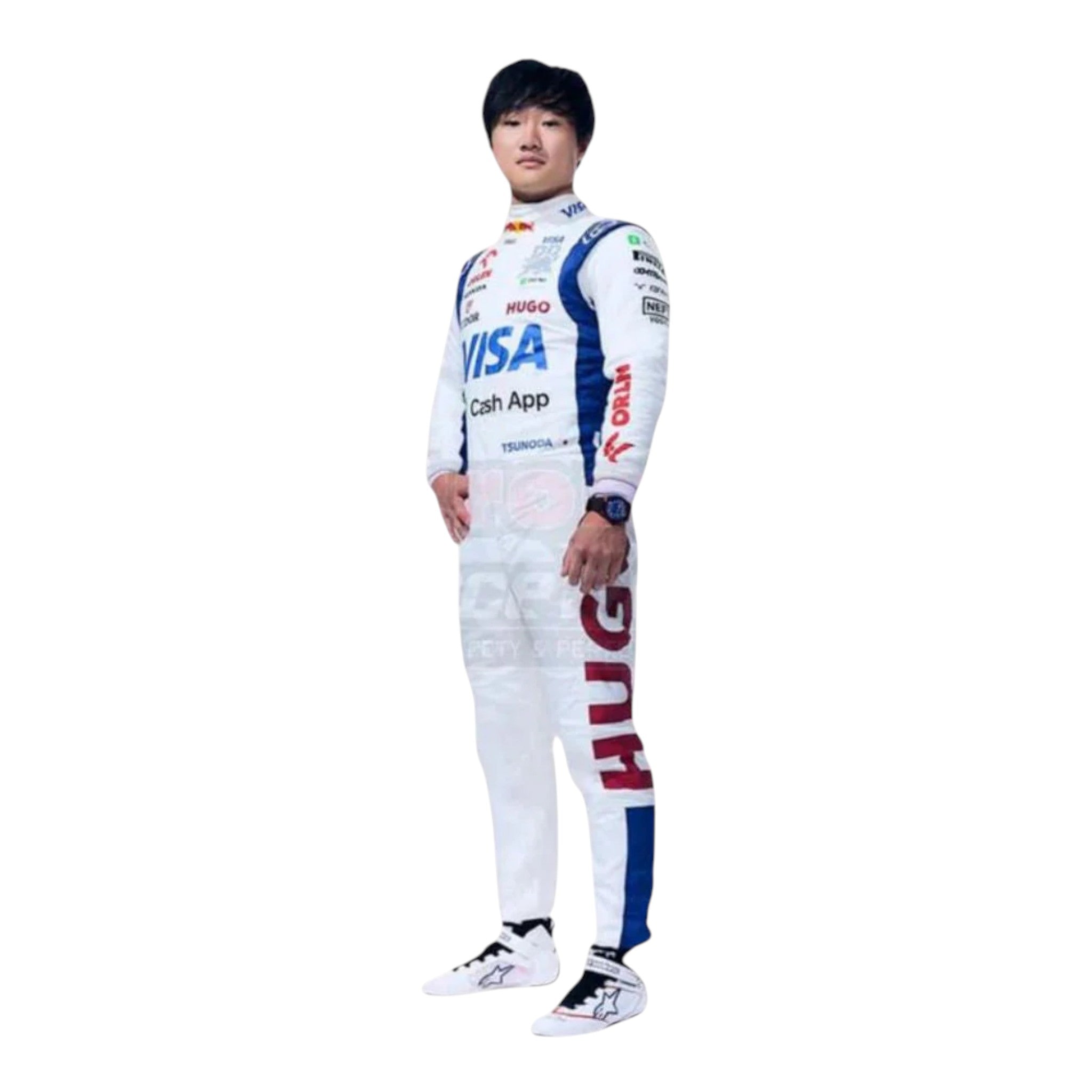 Yuki Tsunoda 2024 AlphaTauri F1 Race Suit product view - Grand Flex Racewear