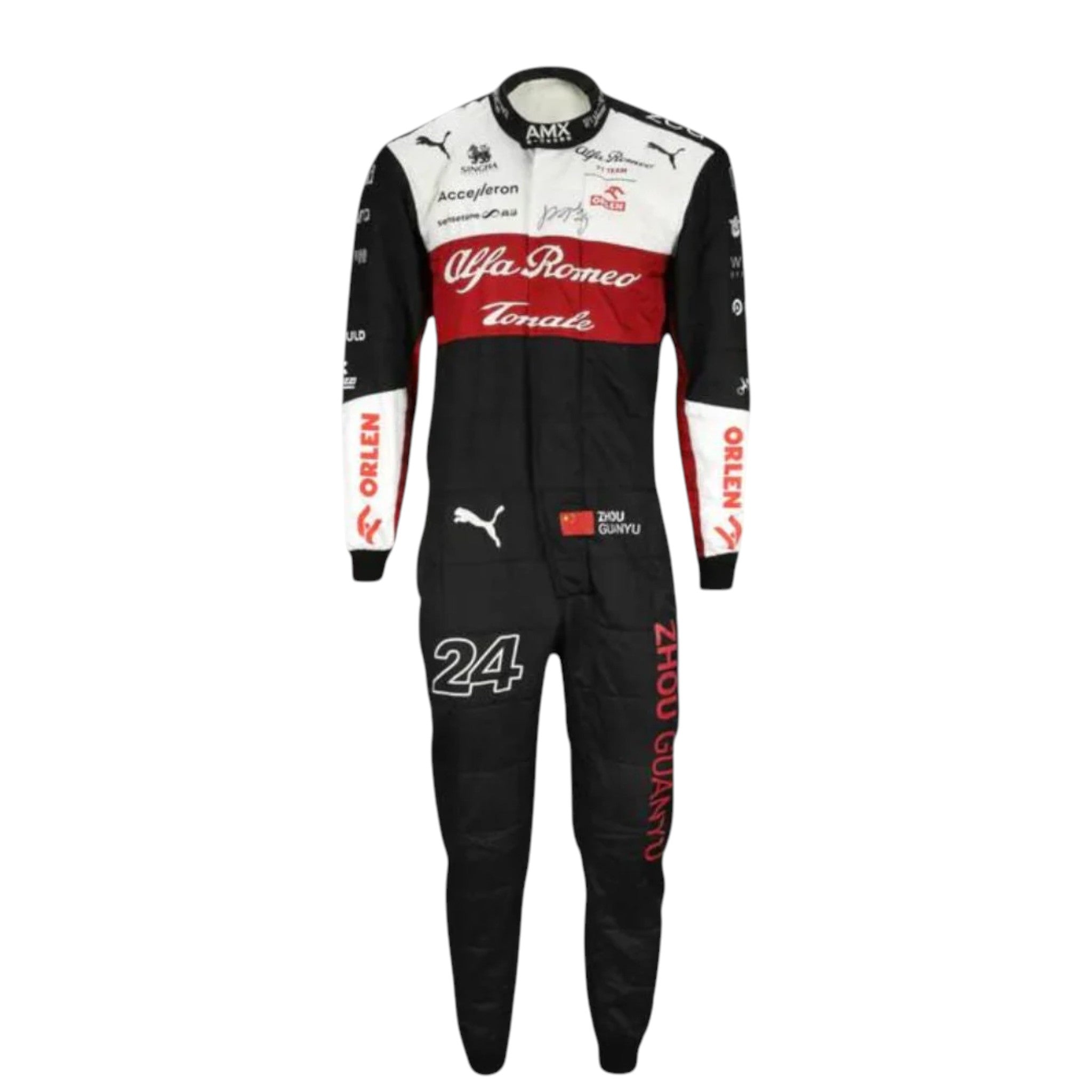 Zhou Guanyu 2022 Alfa Romeo F1 Race Suit product view - Grand Flex Racewear