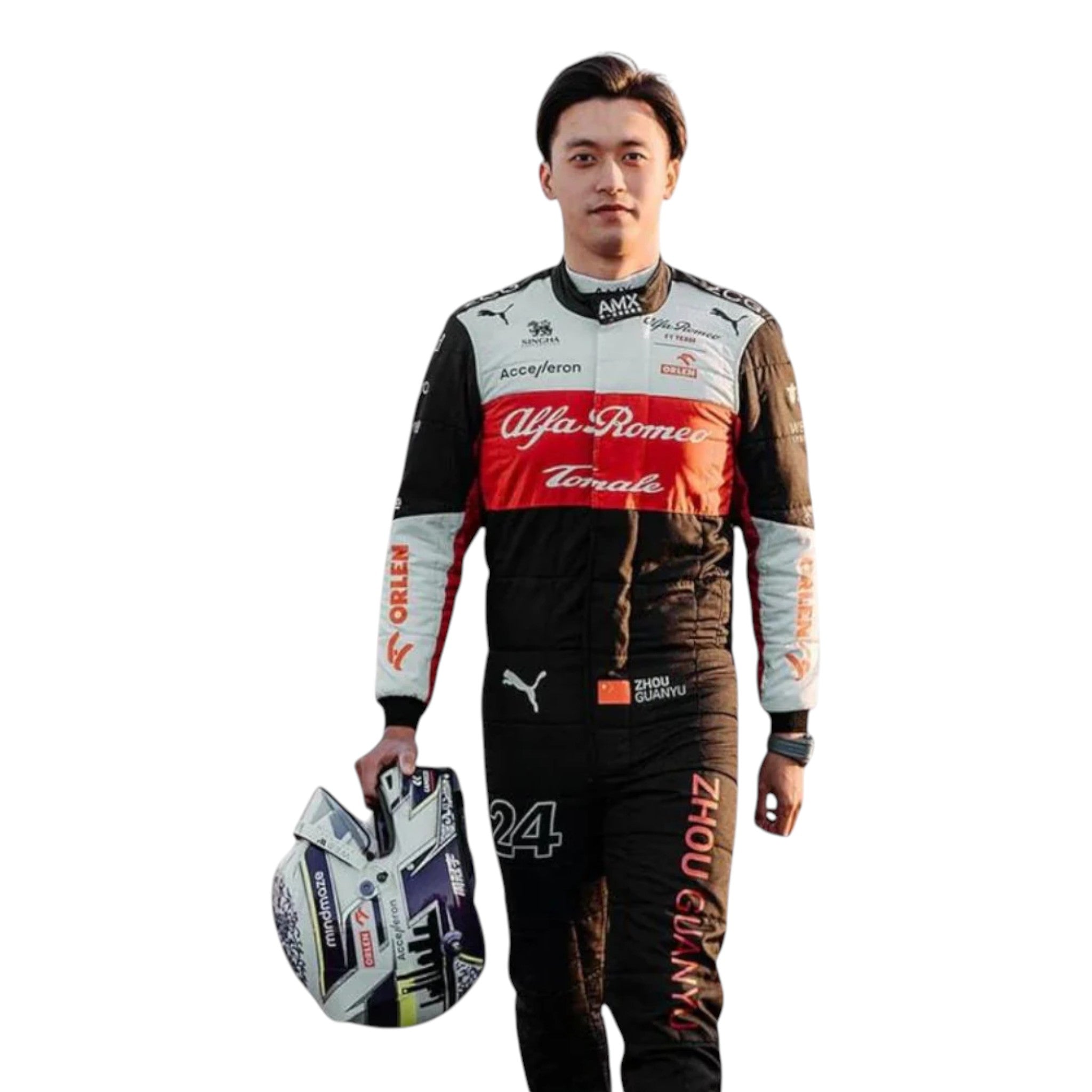 Zhou Guanyu 2022 Alfa Romeo F1 Race Suit detail view 2 - Grand Flex Racewear