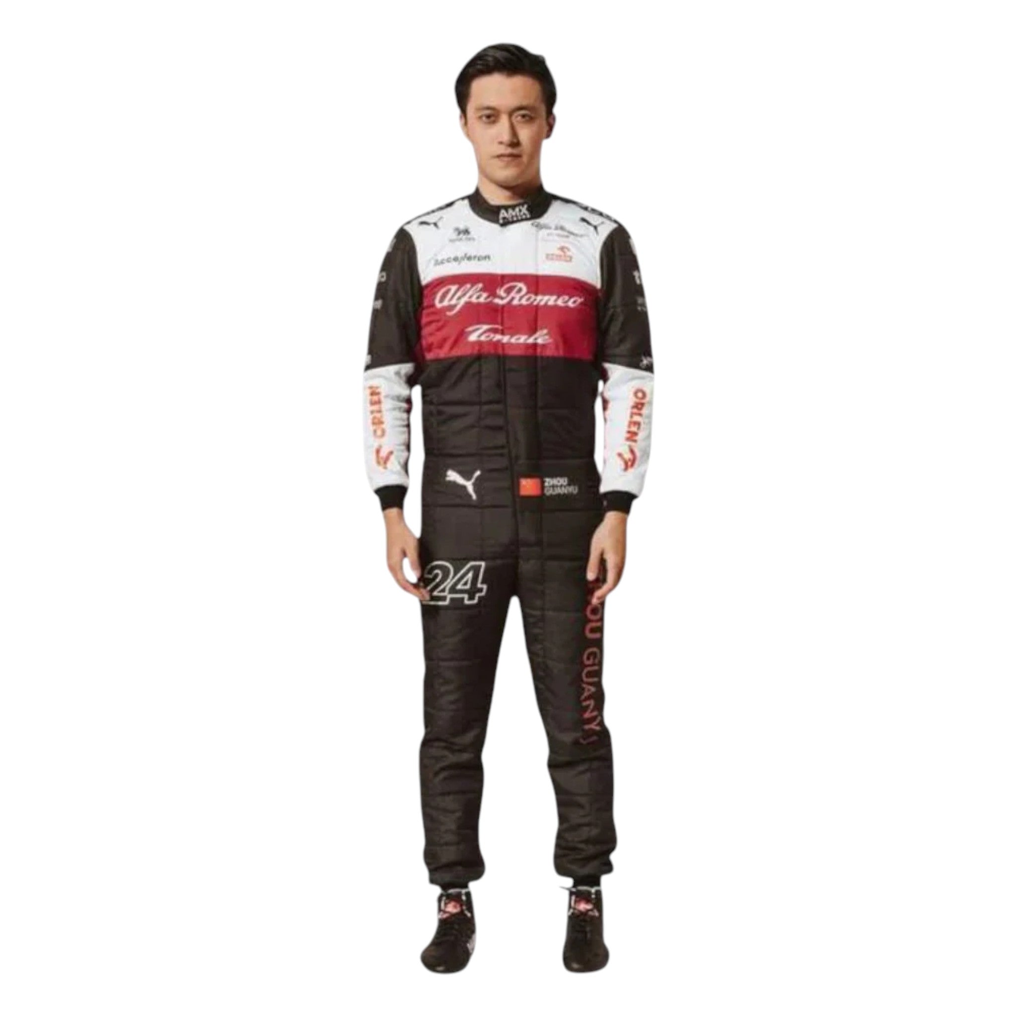 Zhou Guanyu 2022 Alfa Romeo F1 Race Suit detail view 3 - Grand Flex Racewear